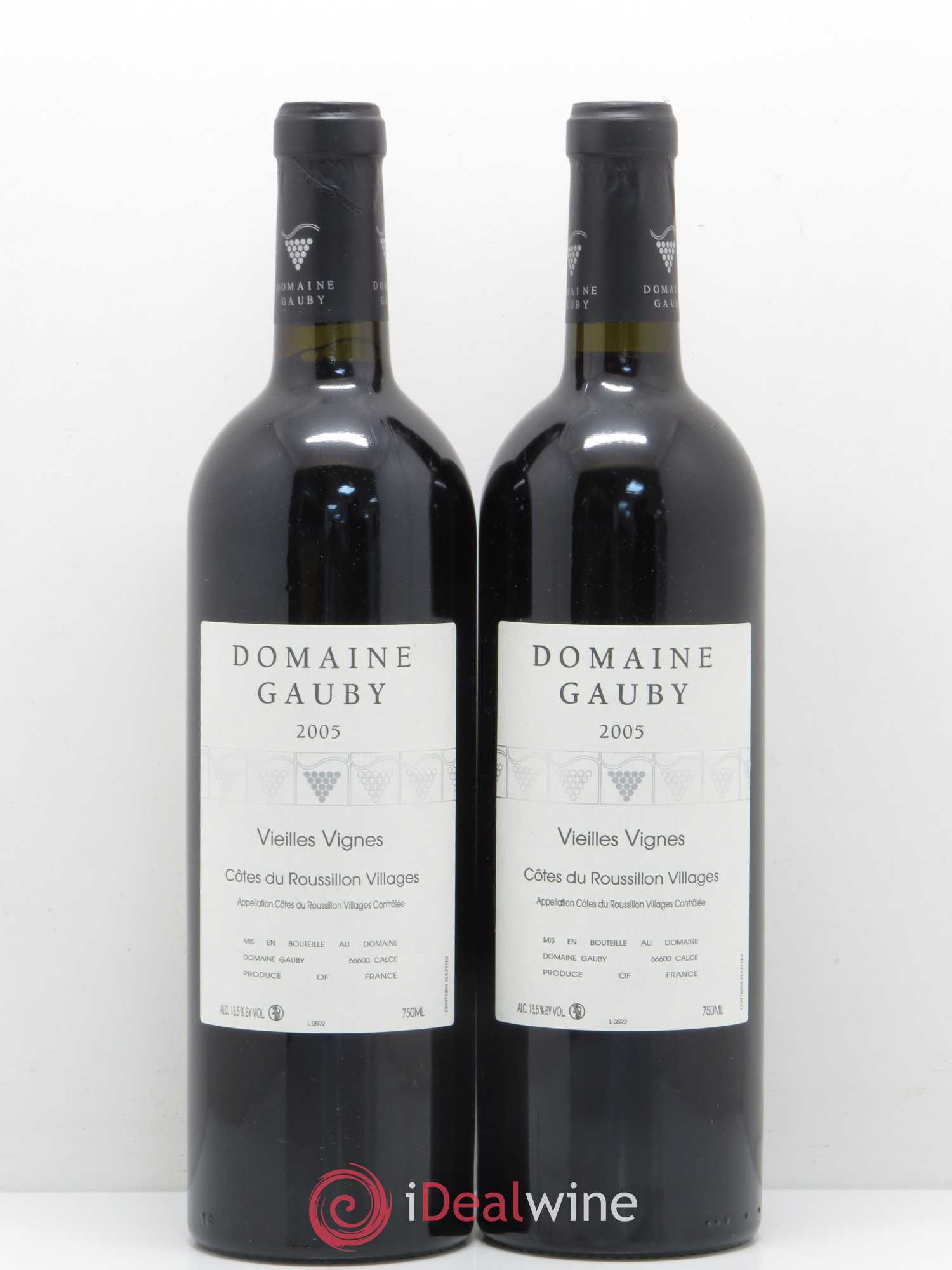 Côtes du Roussillon Villages Vieilles vignes Gauby (Domaine) 2005 - Lot de 2 bouteilles - 0