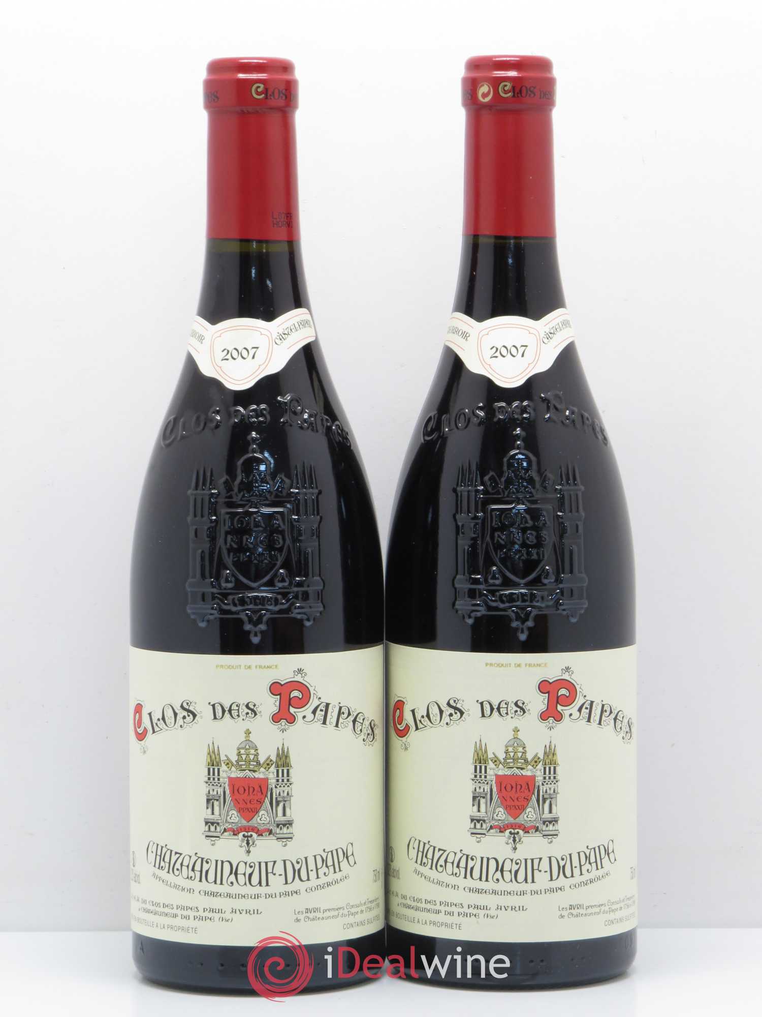 Châteauneuf-du-Pape Clos des Papes - Paul Avril 2007 - Lot de 2 bouteilles - 0