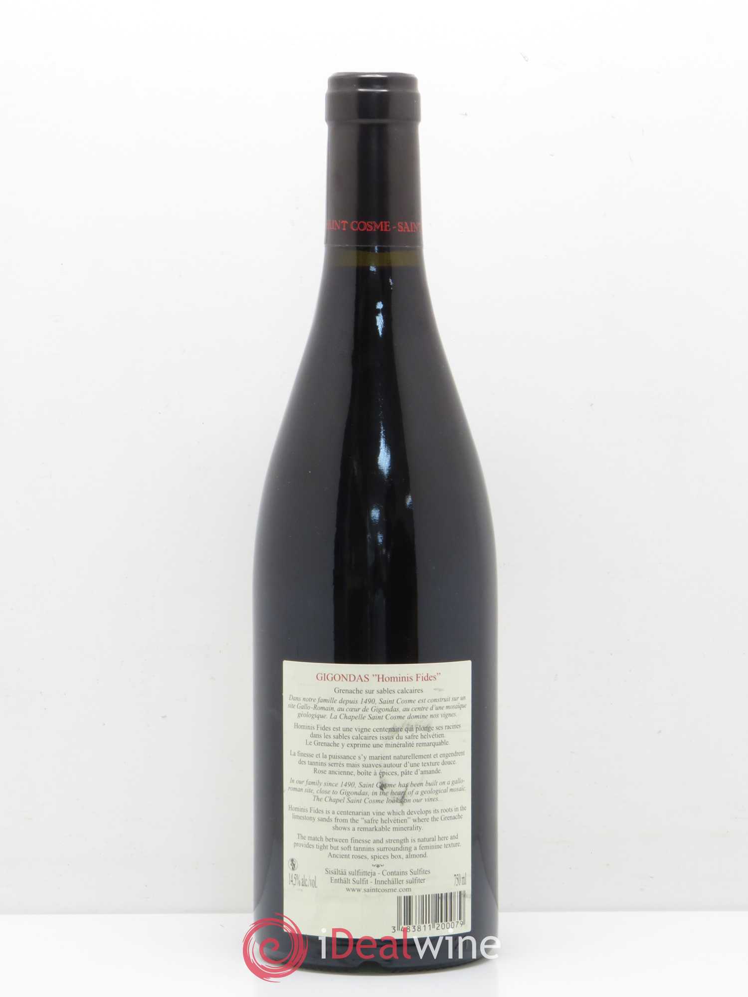 Gigondas Hominis Fides Saint Cosme 2007 - Lot de 1 bouteille - 1