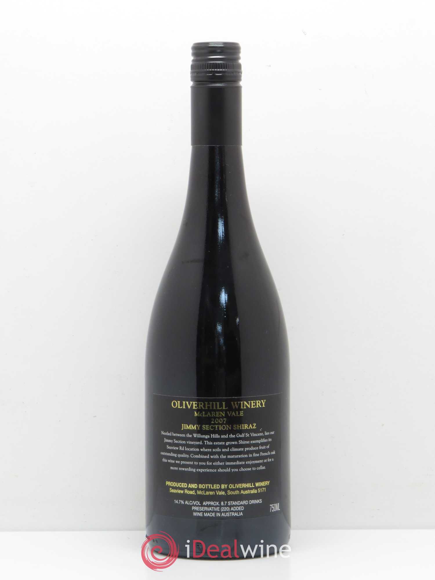 Australie Oliverhill Jimmy Section Shiraz 2007 - Posten von 1 Flasche - 1