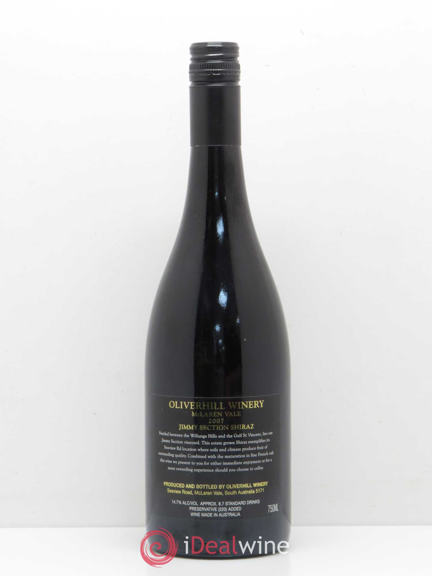 Australie Oliverhill Jimmy Section Shiraz 2007 - Posten von 1 Flasche - 1