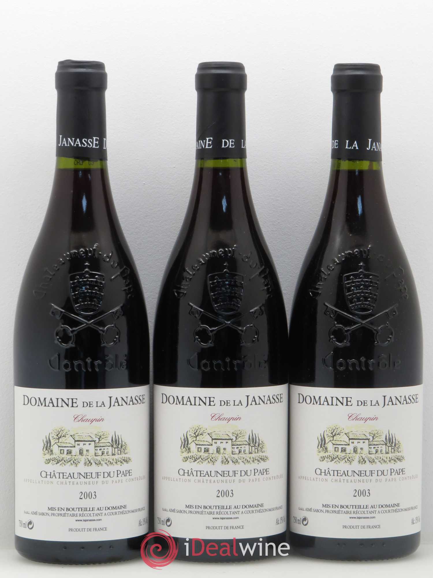 Châteauneuf-du-Pape Cuvée Chaupin La Janasse (Domaine de) 2003 - Lot de 3 bouteilles - 0