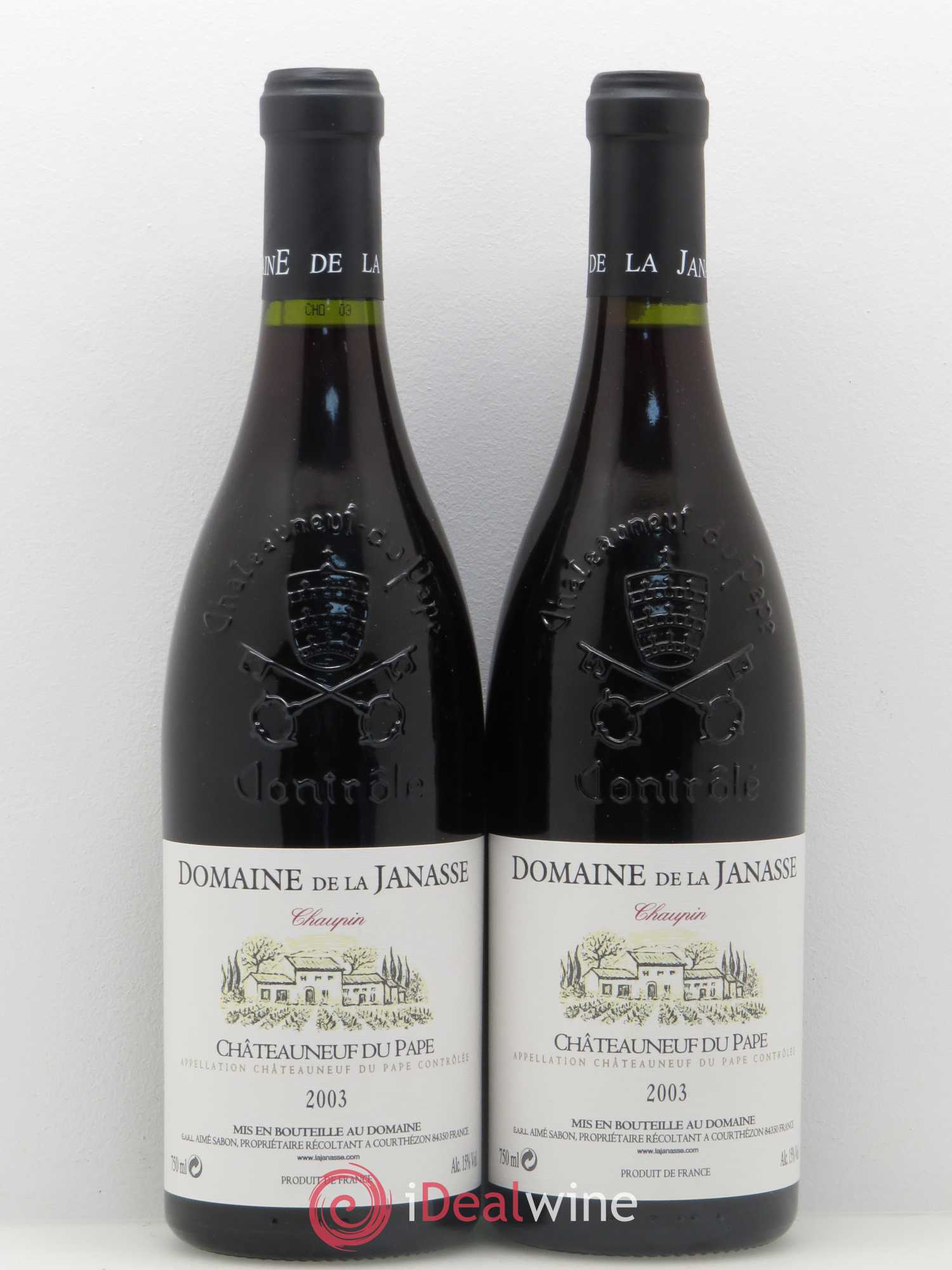 Châteauneuf-du-Pape Cuvée Chaupin La Janasse (Domaine de) 2003 - Lot de 2 bouteilles - 0