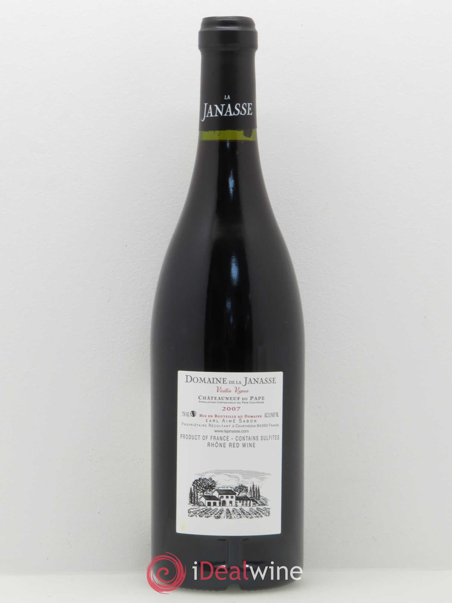 Châteauneuf-du-Pape Cuvée Vieilles Vignes La Janasse (Domaine de) 2007 - Lot de 1 bouteille - 1