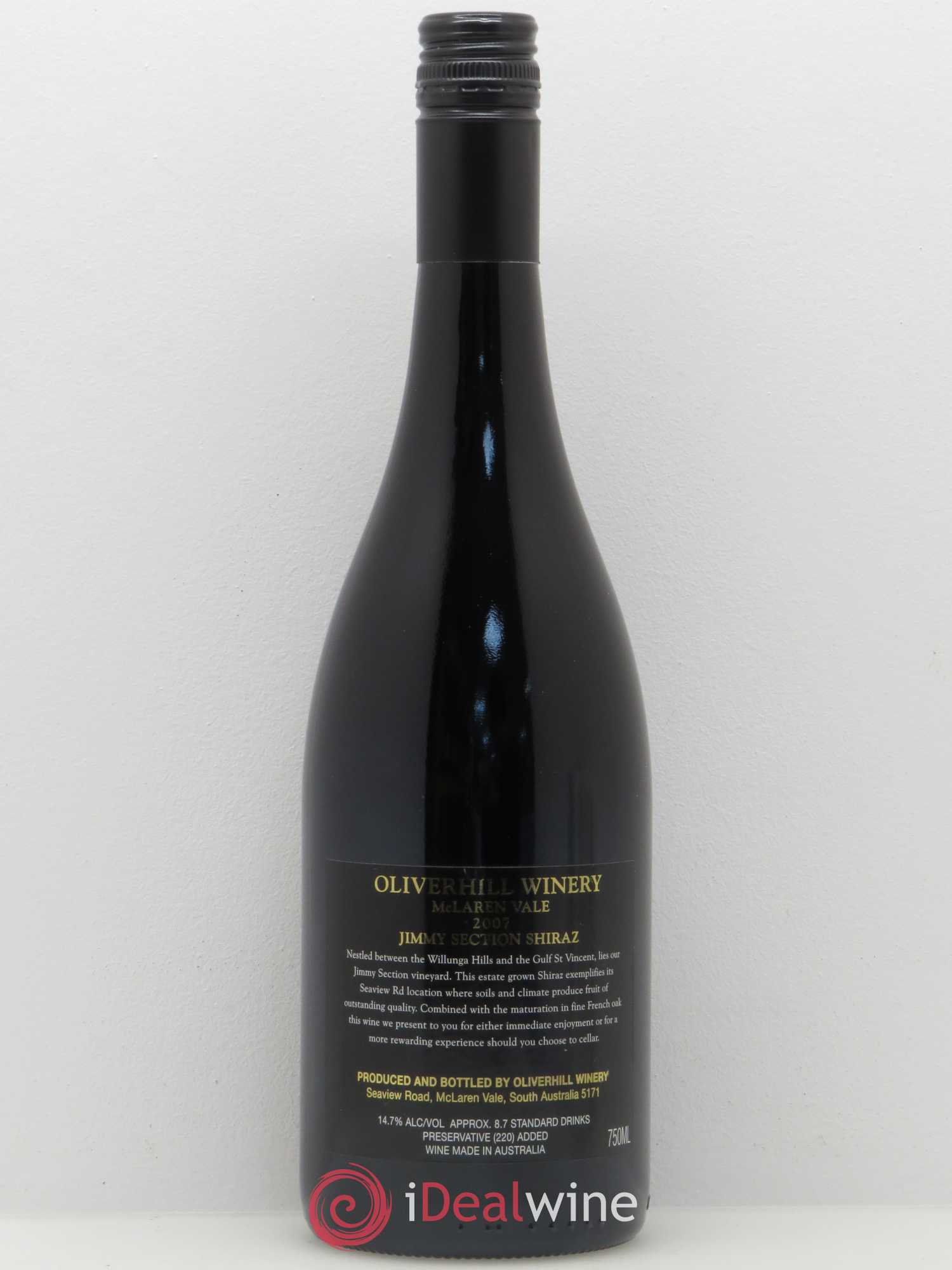 Australie Oliverhill Jimmy Section Shiraz 2007 - Posten von 1 Flasche - 1