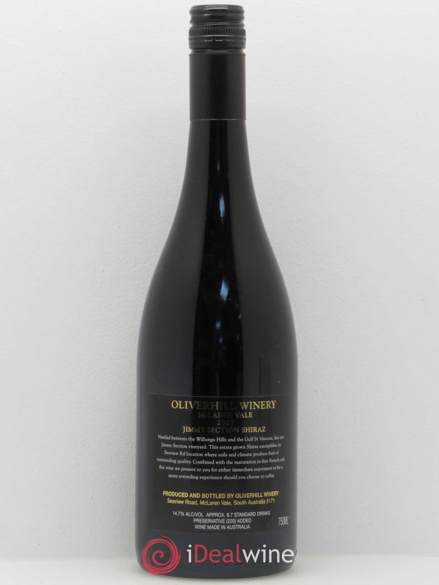 Australie Oliverhill Jimmy Section Shiraz 2007 - Posten von 1 Flasche - 1