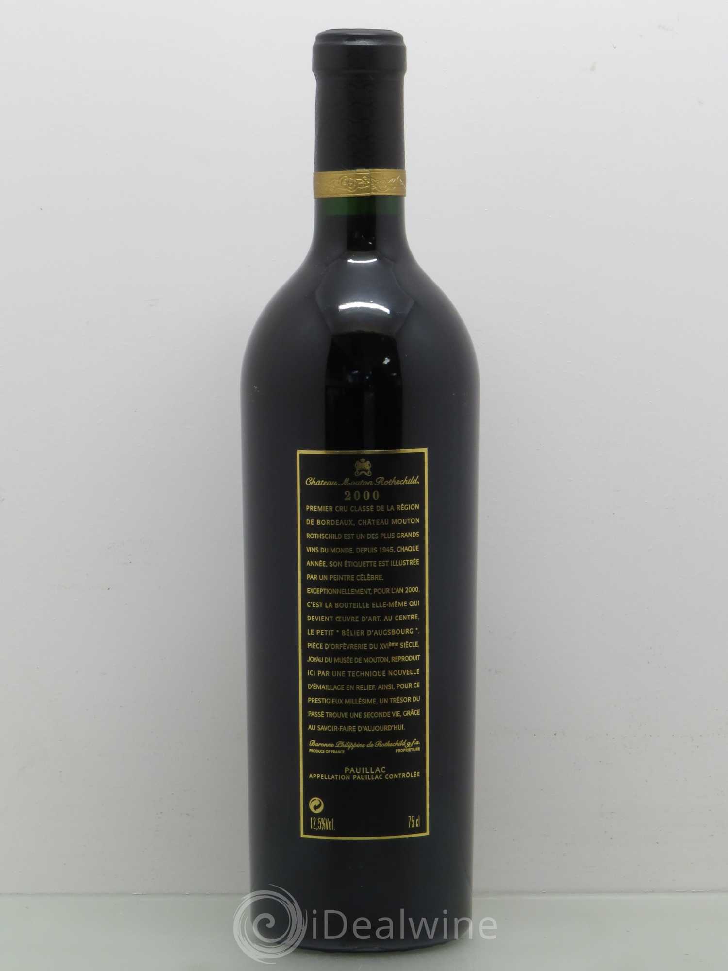 Château Mouton Rothschild 1er Grand Cru Classé 2000 - Lot de 1 bouteille - 1
