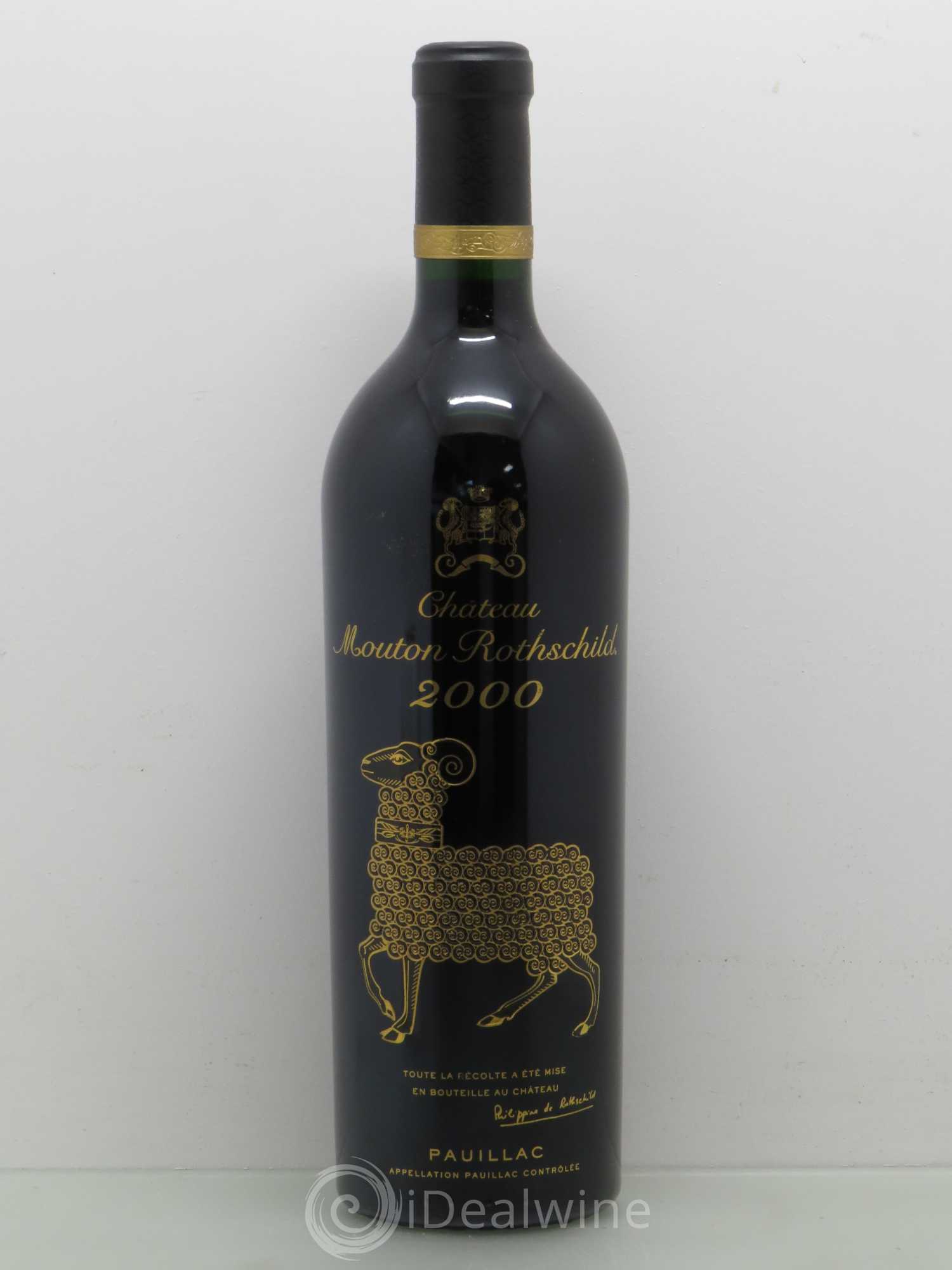 Château Mouton Rothschild 1er Grand Cru Classé 2000 - Lot de 1 bouteille - 0
