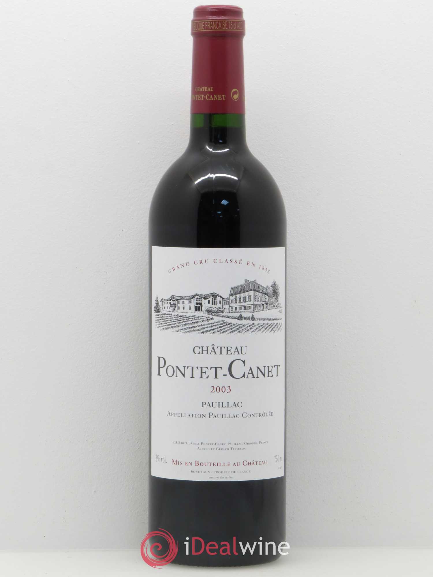 Château Pontet Canet 5ème Grand Cru Classé 2003 - Lot de 1 bouteille - 0