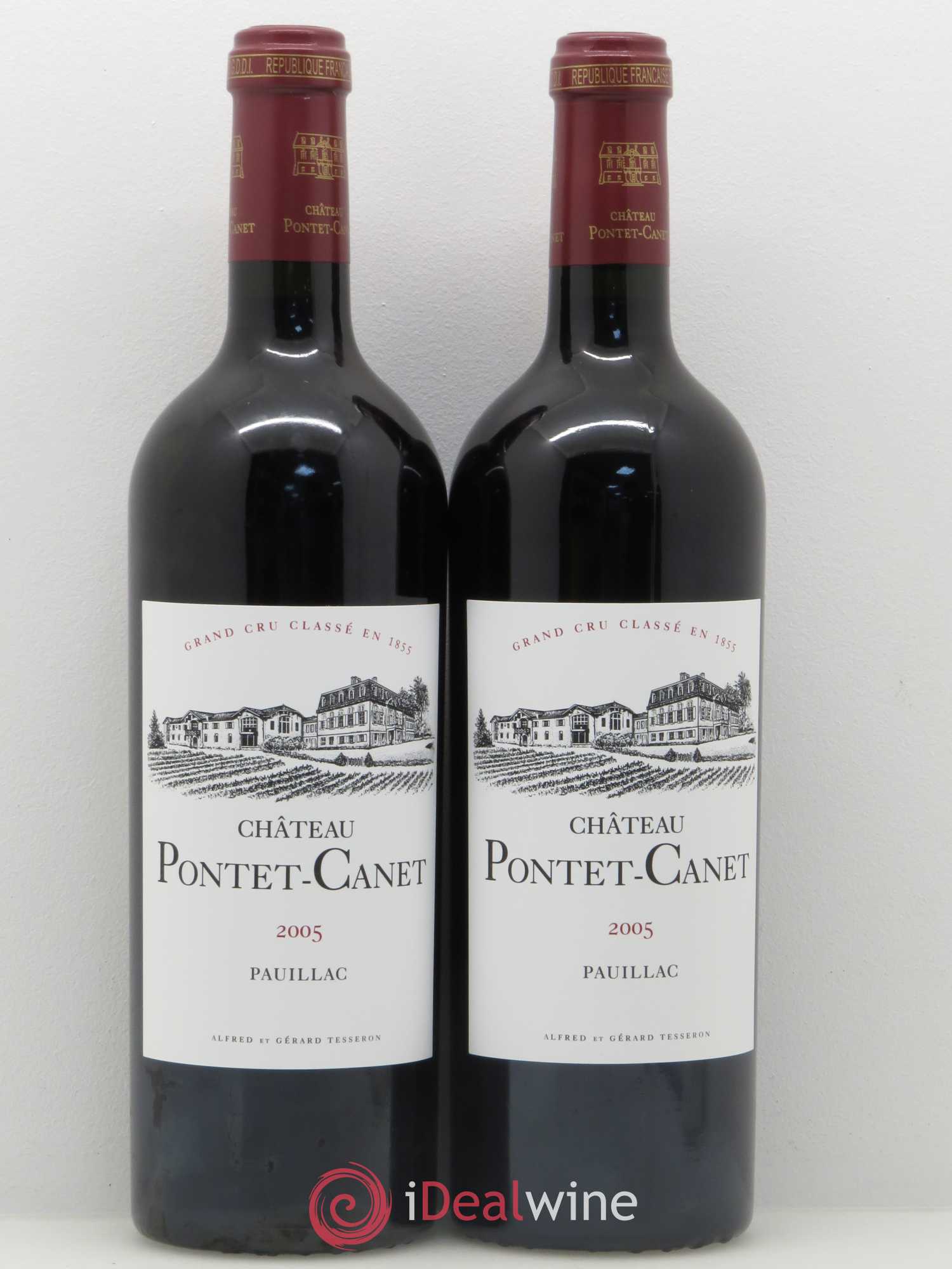 Château Pontet Canet 5ème Grand Cru Classé 2005 - Lot de 2 bouteilles - 0