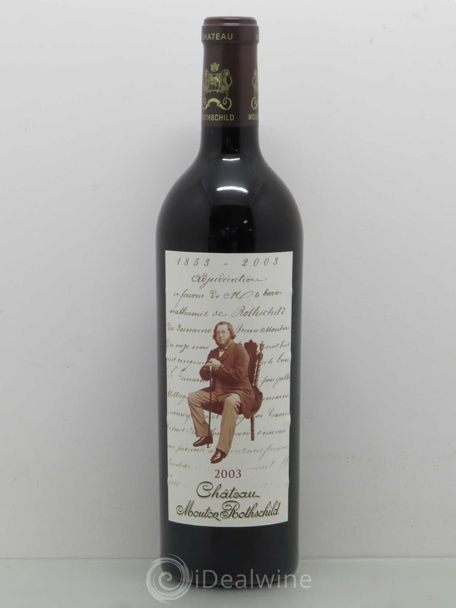 Château Mouton Rothschild 1er Grand Cru Classé 2003 - Lot de 1 bouteille - 0