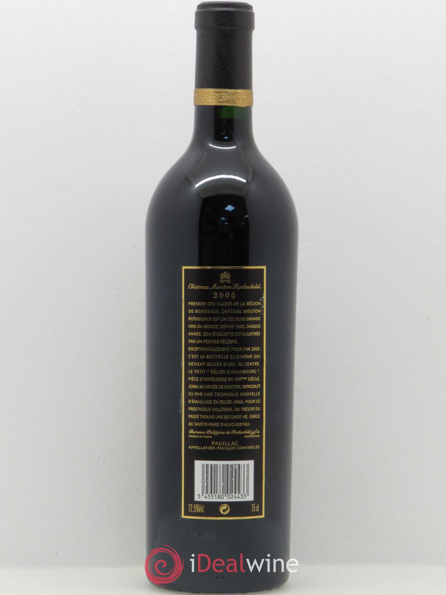 Château Mouton Rothschild 1er Grand Cru Classé 2000 - Lot de 1 bouteille - 1
