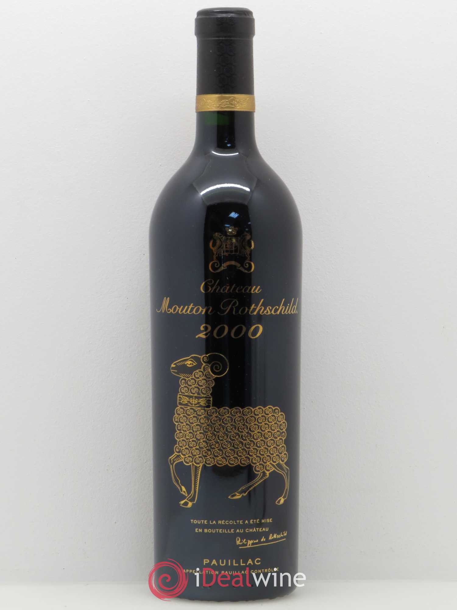 Château Mouton Rothschild 1er Grand Cru Classé 2000 - Lot de 1 bouteille - 0