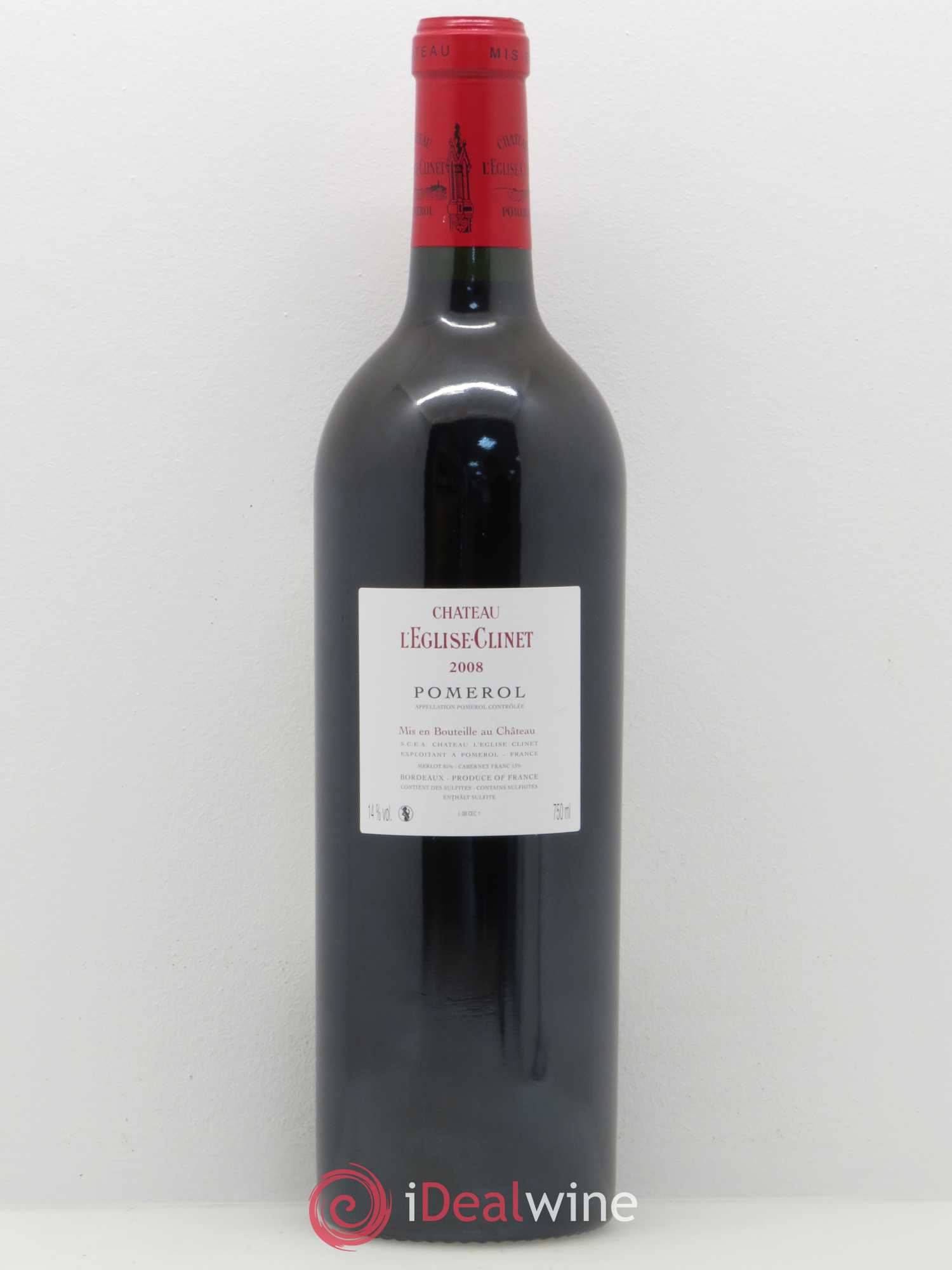 Château l' Église Clinet 2008 - Lot de 1 bouteille - 1