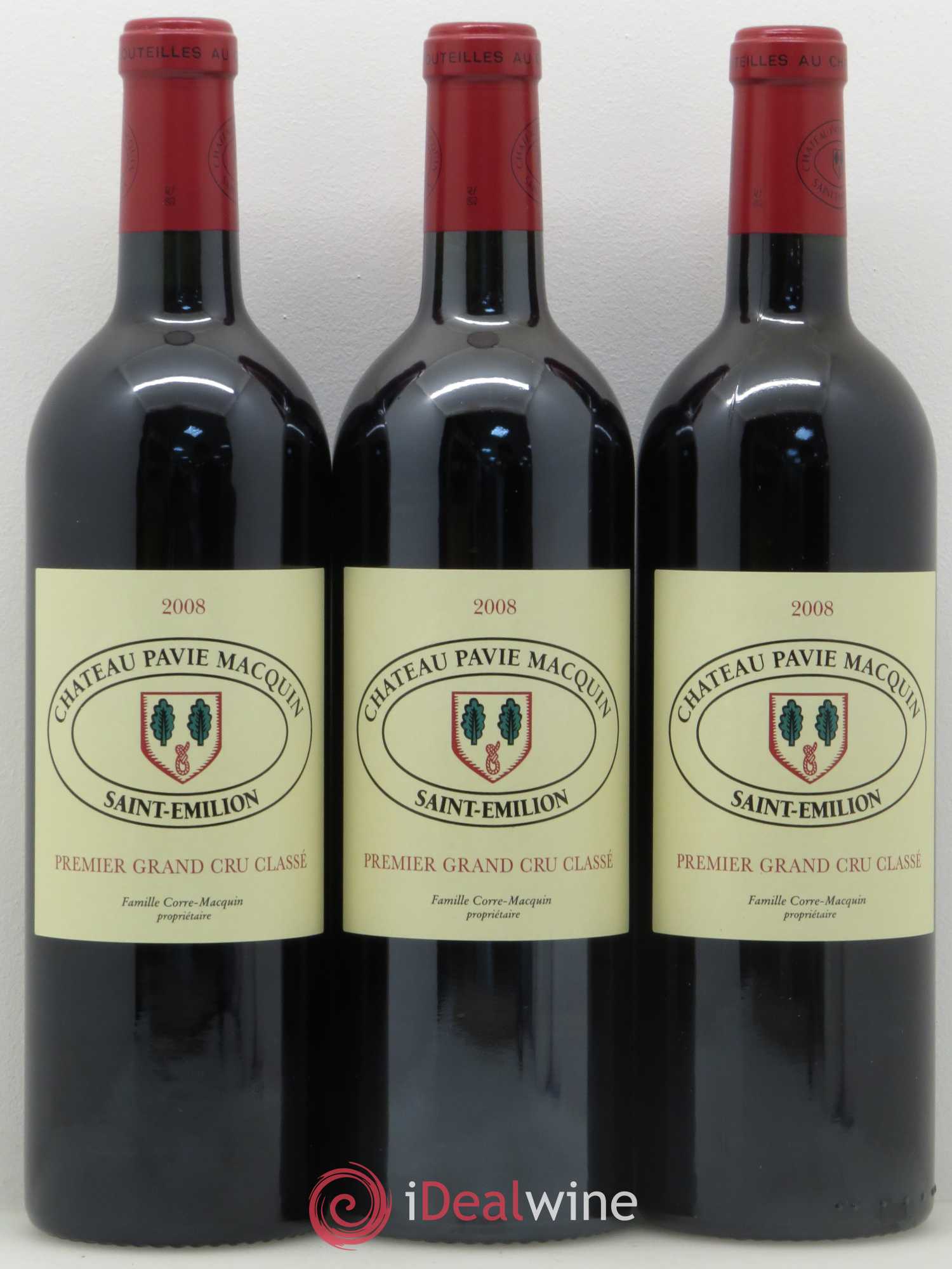 Château Pavie Macquin 1er Grand Cru Classé B 2008 - Lot de 3 bouteilles - 0
