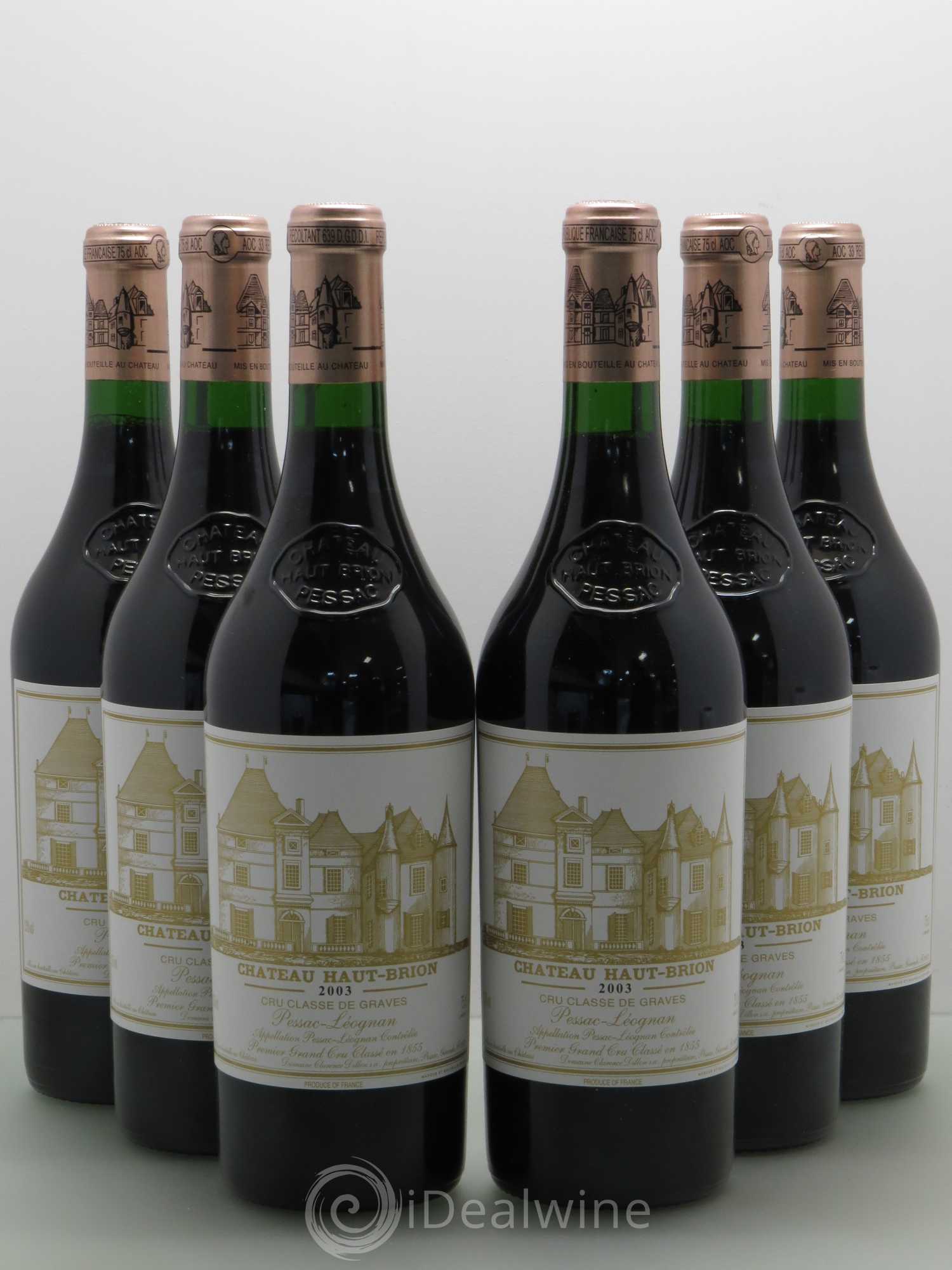 Château Haut Brion 1er Grand Cru Classé 2003 - Lot de 6 bouteilles - 0