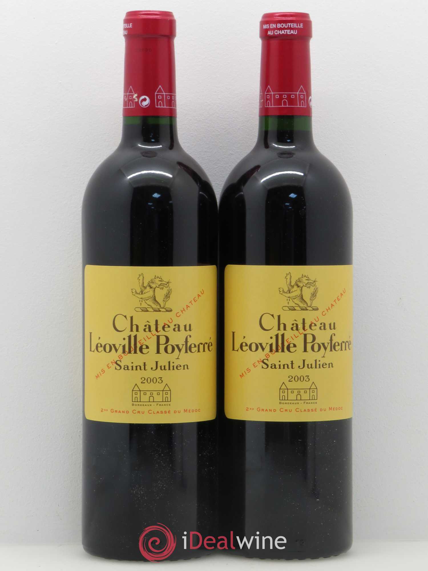 Château Léoville Poyferré 2ème Grand Cru Classé 2003 - Lot de 2 bouteilles - 0