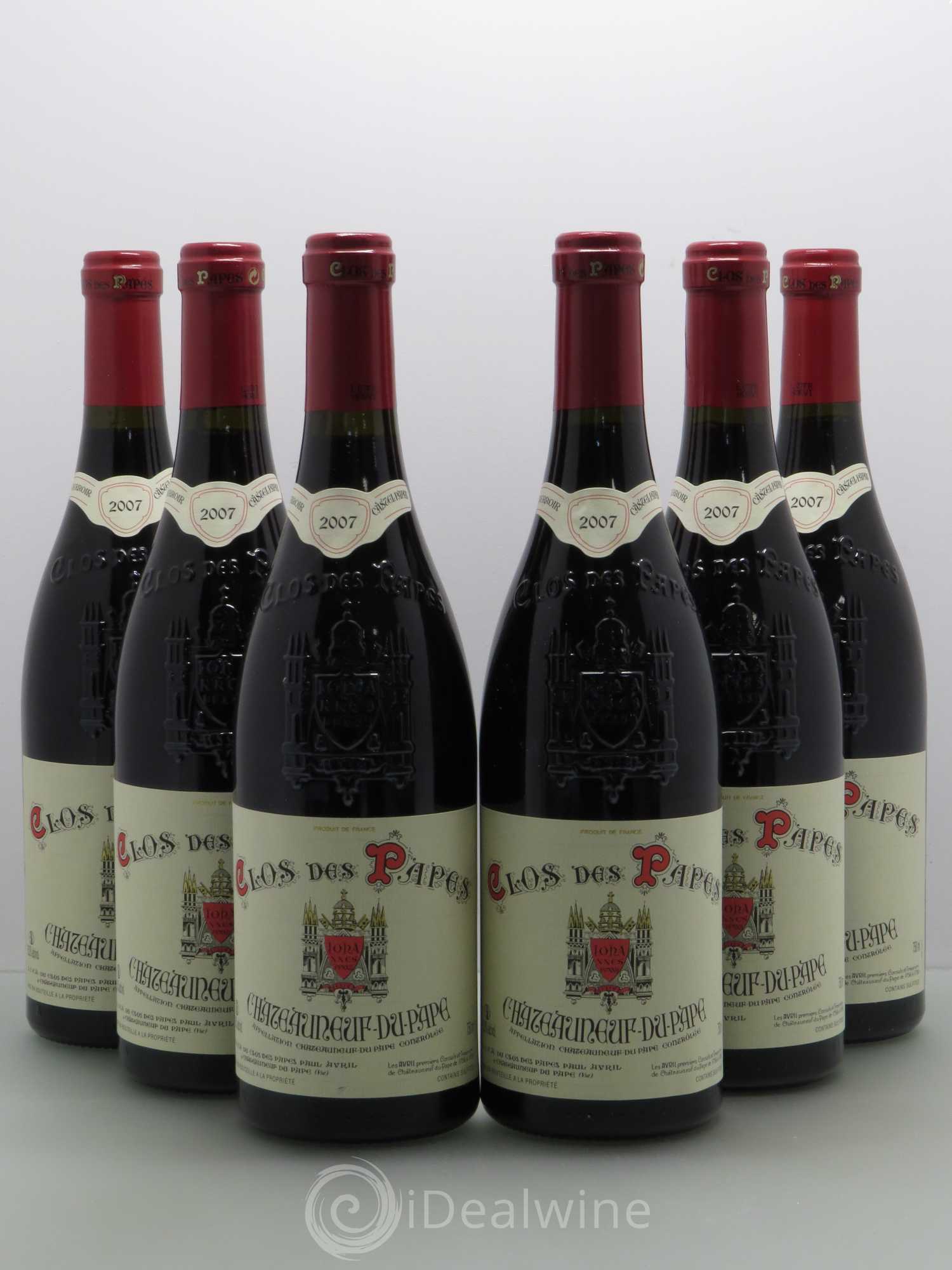Châteauneuf-du-Pape Clos des Papes - Paul Avril 2007 - Lot de 6 bouteilles - 0