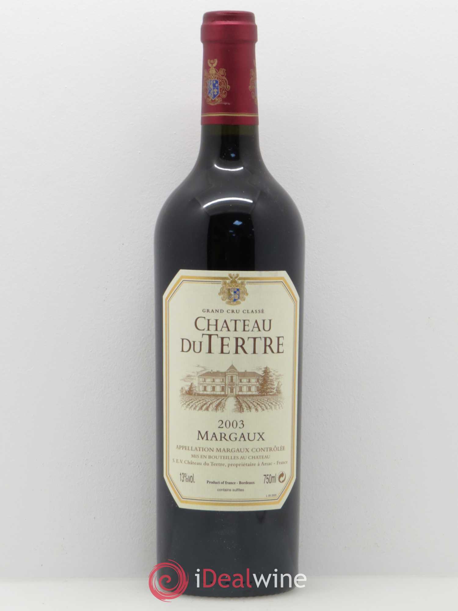 Château du Tertre 5ème Grand Cru Classé 2003 - Lot de 1 bouteille - 0