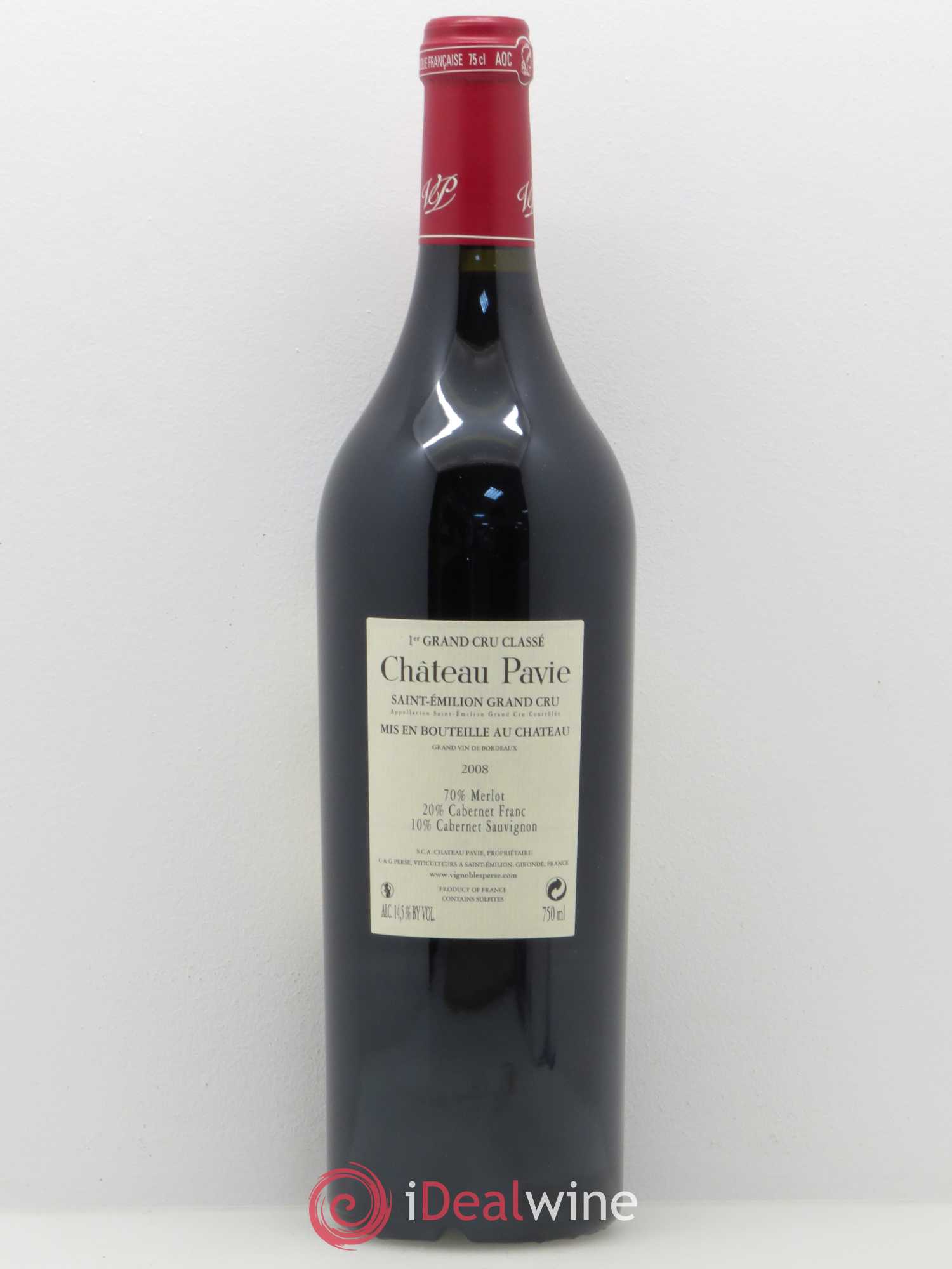 Château Pavie 1er Grand Cru Classé A 2008 - Lot de 1 bouteille - 1