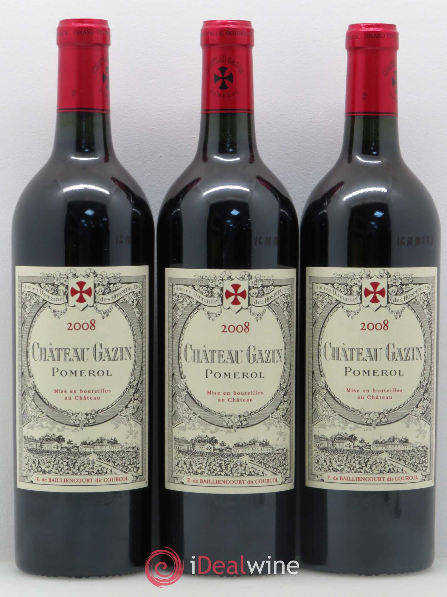 Château Gazin 2008 - Lot de 3 bouteilles - 0