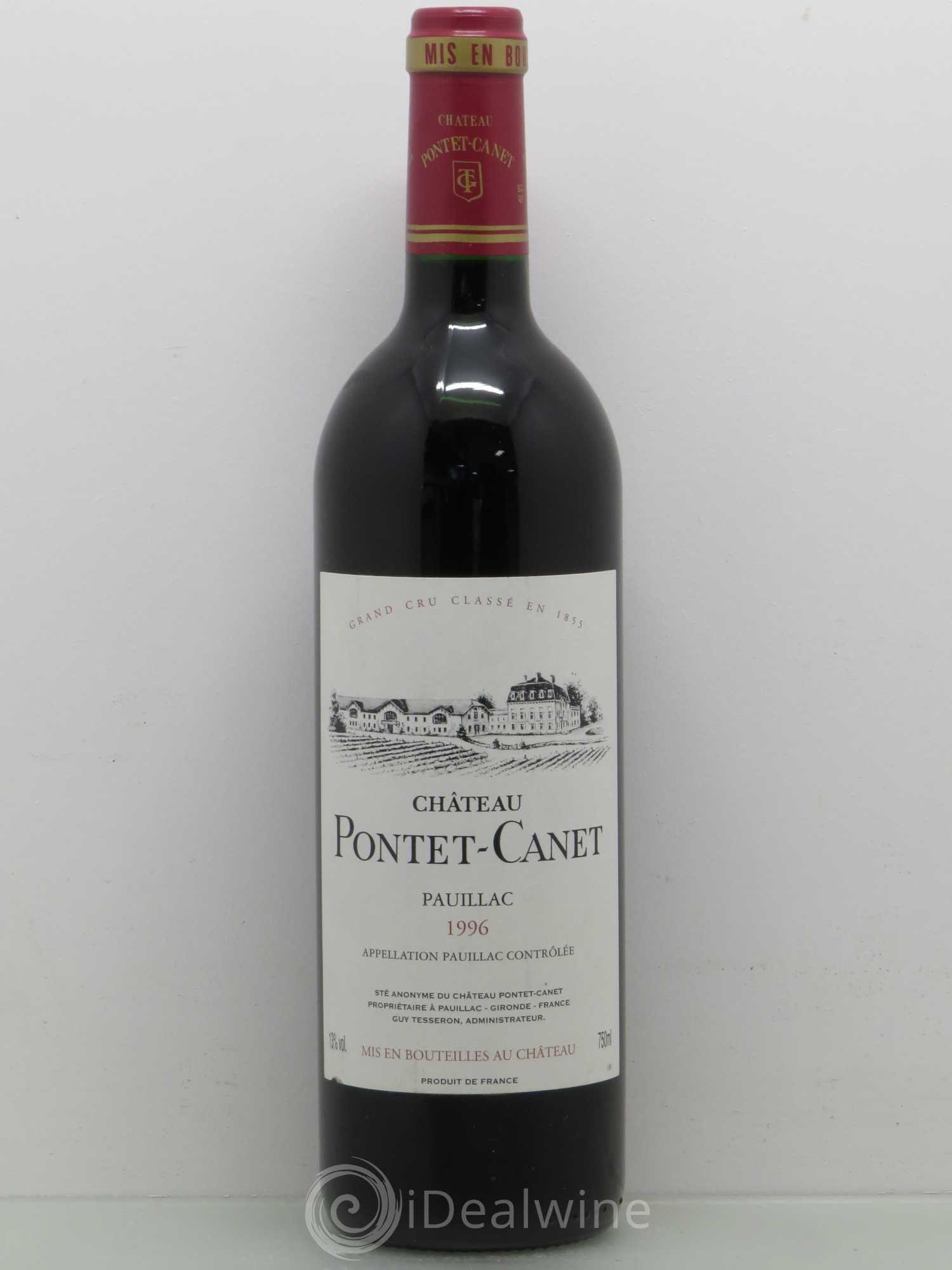 Château Pontet Canet 5ème Grand Cru Classé 1996 - Lot de 1 bouteille - 0