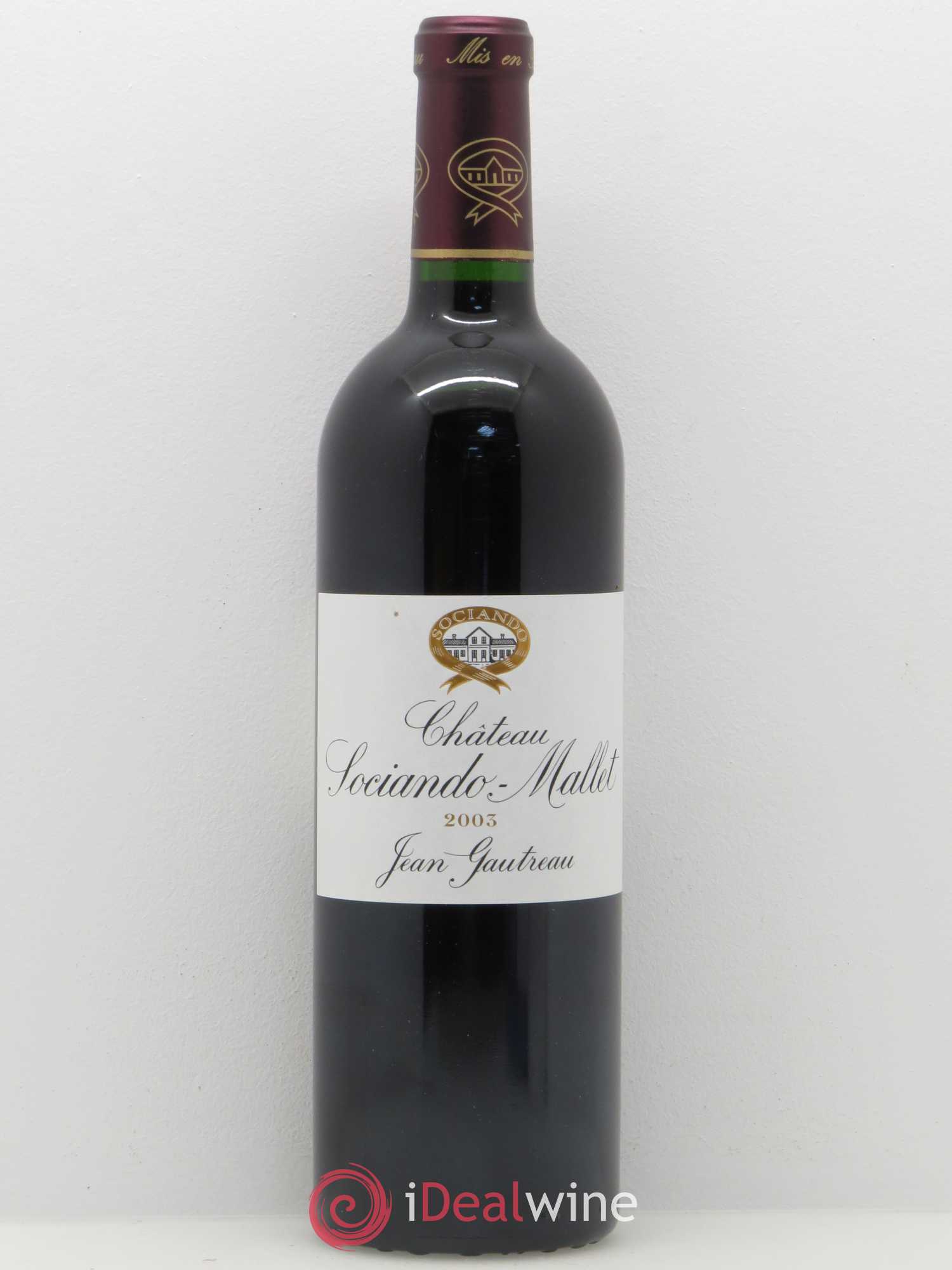 Château Sociando Mallet 2003 - Lot de 1 bouteille - 0