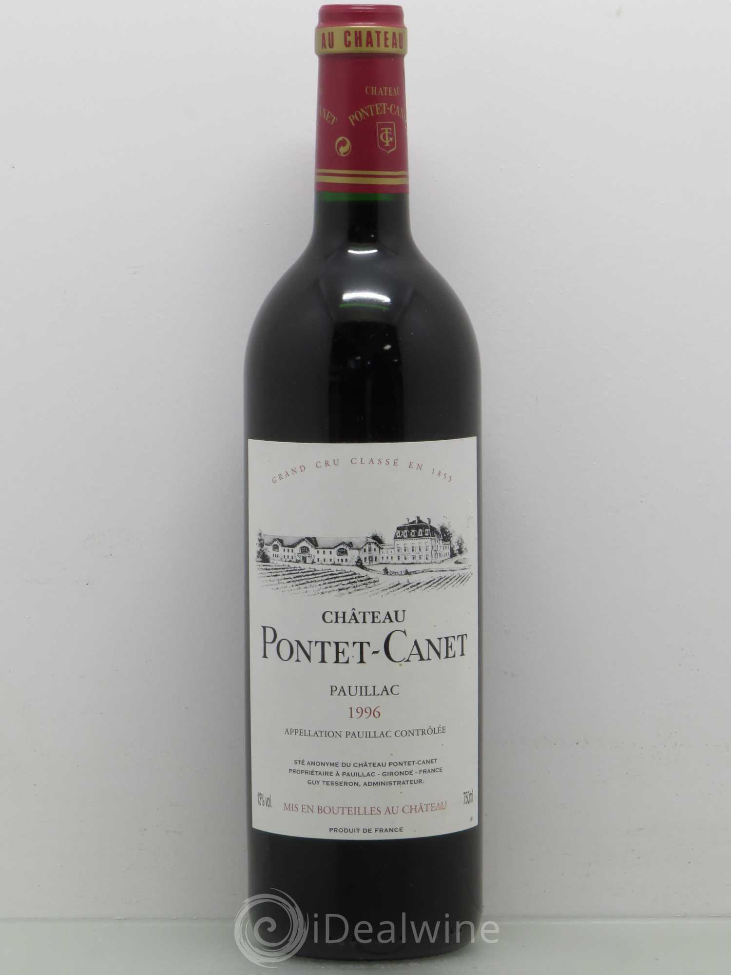 Château Pontet Canet 5ème Grand Cru Classé 1996 - Lot de 1 bouteille - 0