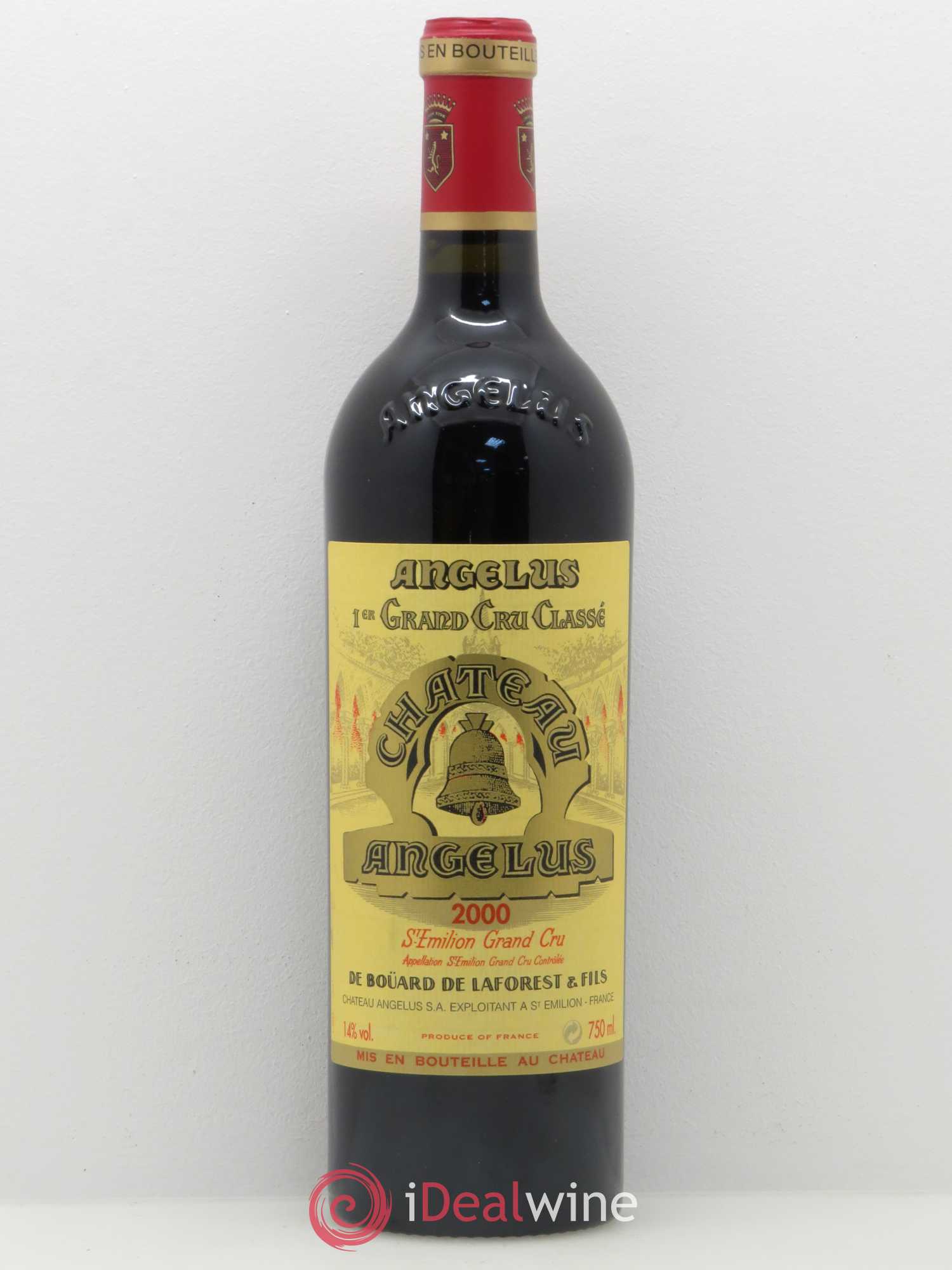 Château Angélus 1er Grand Cru Classé A 2000 - Lot de 1 bouteille - 0