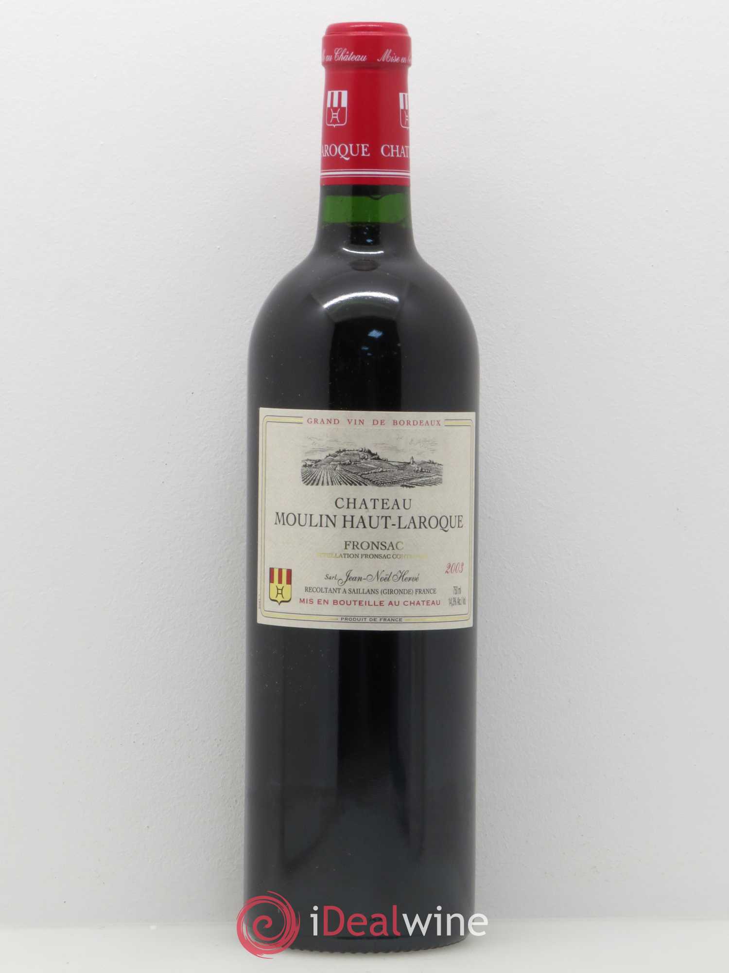 Bordeaux Moulin Haut Larroque 2003 - Posten von 1 Flasche - 0