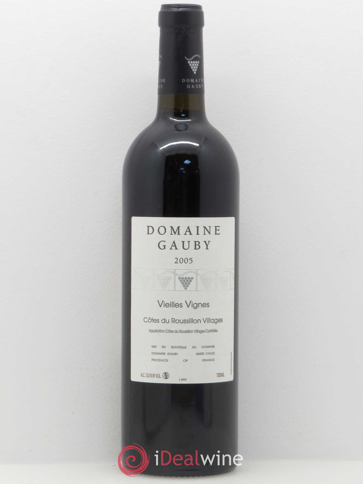 Côtes du Roussillon Villages Vieilles vignes Gauby (Domaine) 2005 - Lot de 1 bouteille - 0