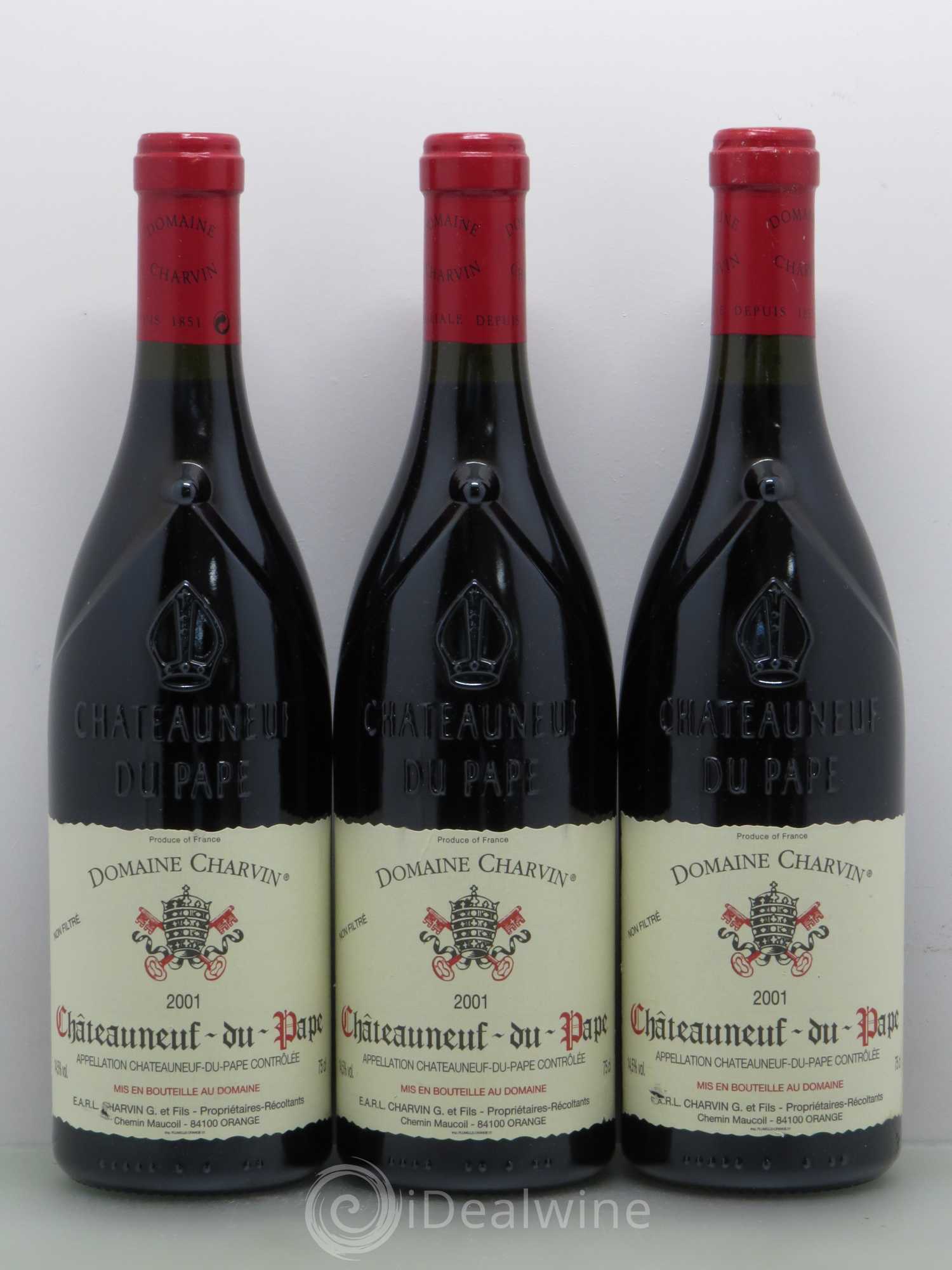 Châteauneuf-du-Pape Charvin (Domaine) 2001 - Lot de 3 bouteilles - 0