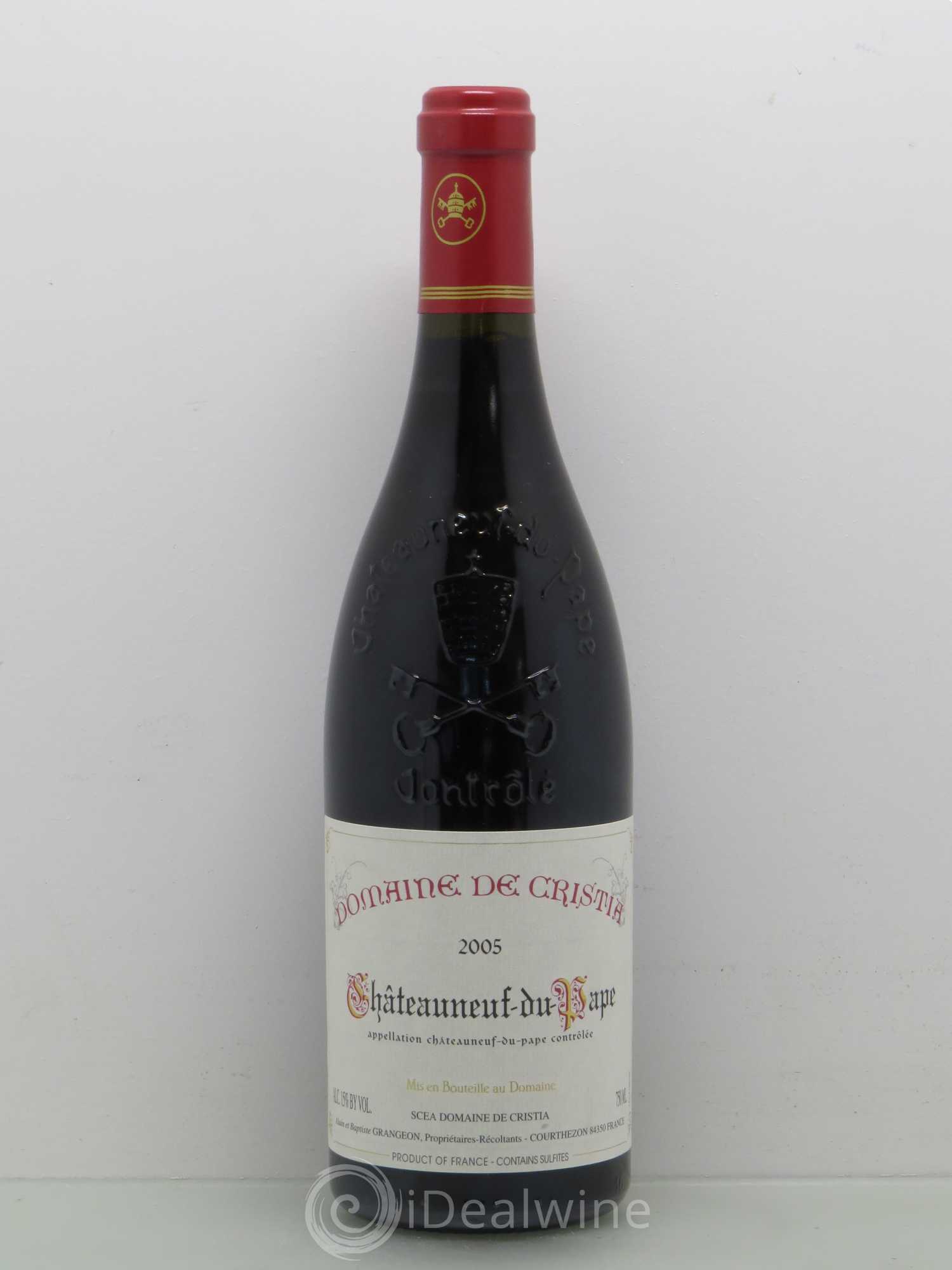 Châteauneuf-du-Pape Domaine de Cristia 2005 - Lot de 1 bouteille - 0