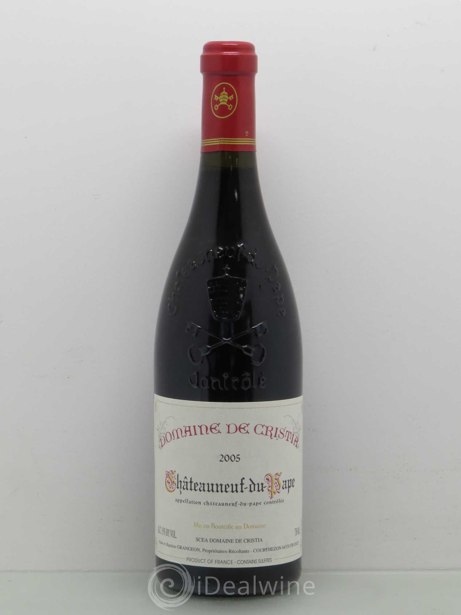 Châteauneuf-du-Pape Domaine de Cristia 2005 - Lot de 1 bouteille - 0