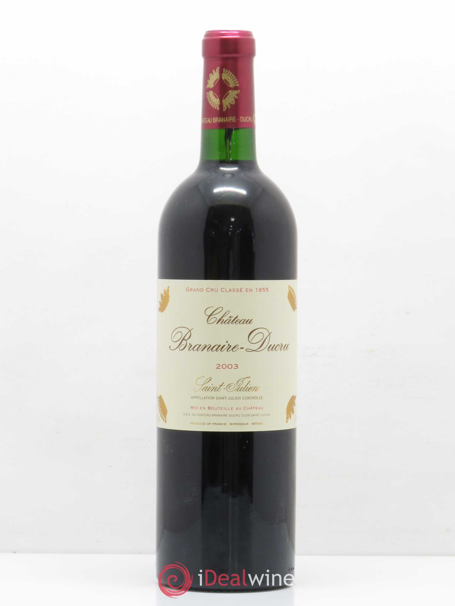 Château Branaire Ducru 4ème Grand Cru Classé 2003 - Lot de 1 bouteille - 0