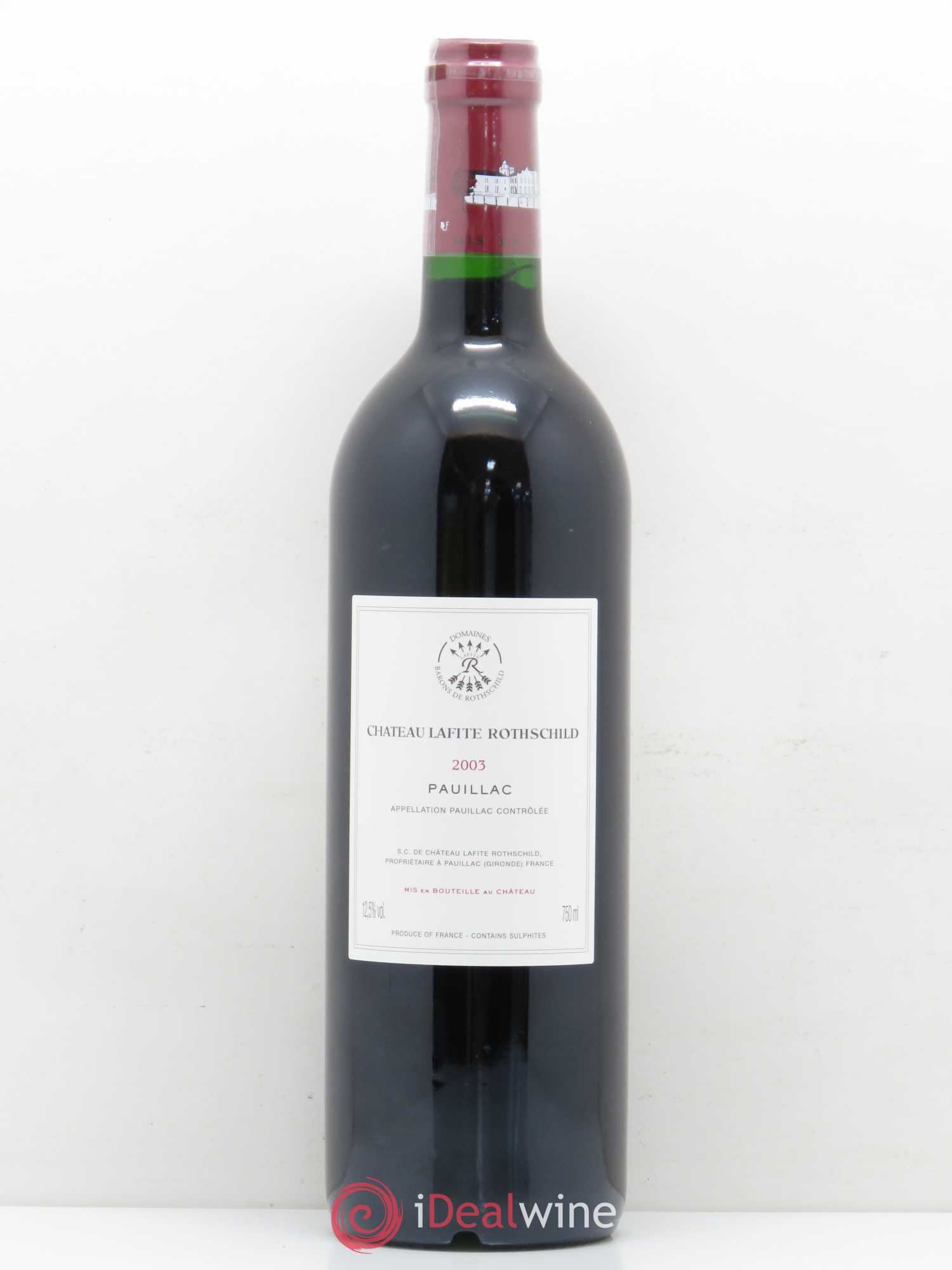 Château Lafite Rothschild 1er Grand Cru Classé 2003 - Lot de 1 bouteille - 1
