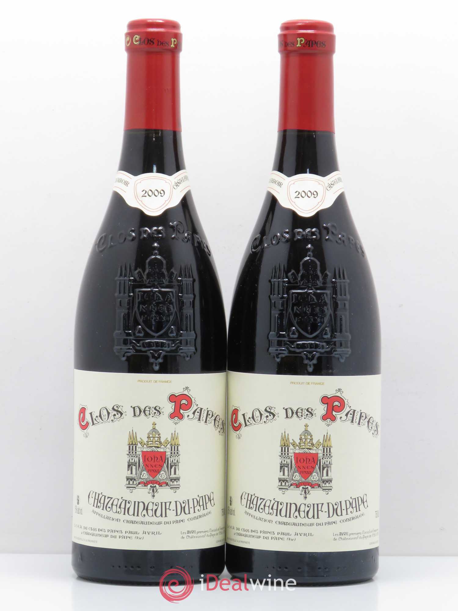Châteauneuf-du-Pape Clos des Papes - Paul Avril 2009 - Lot de 2 bouteilles - 0