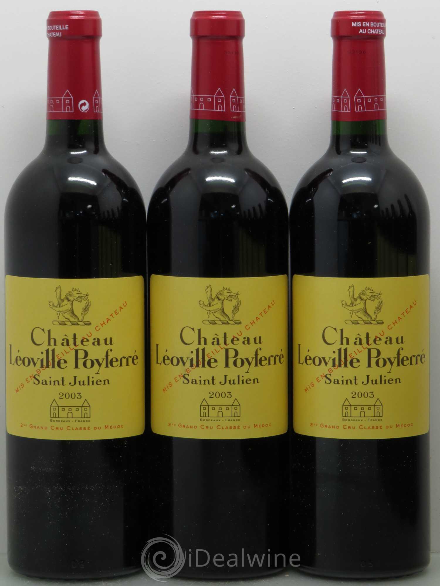 Château Léoville Poyferré 2ème Grand Cru Classé 2003 - Lot de 12 bouteilles - 2