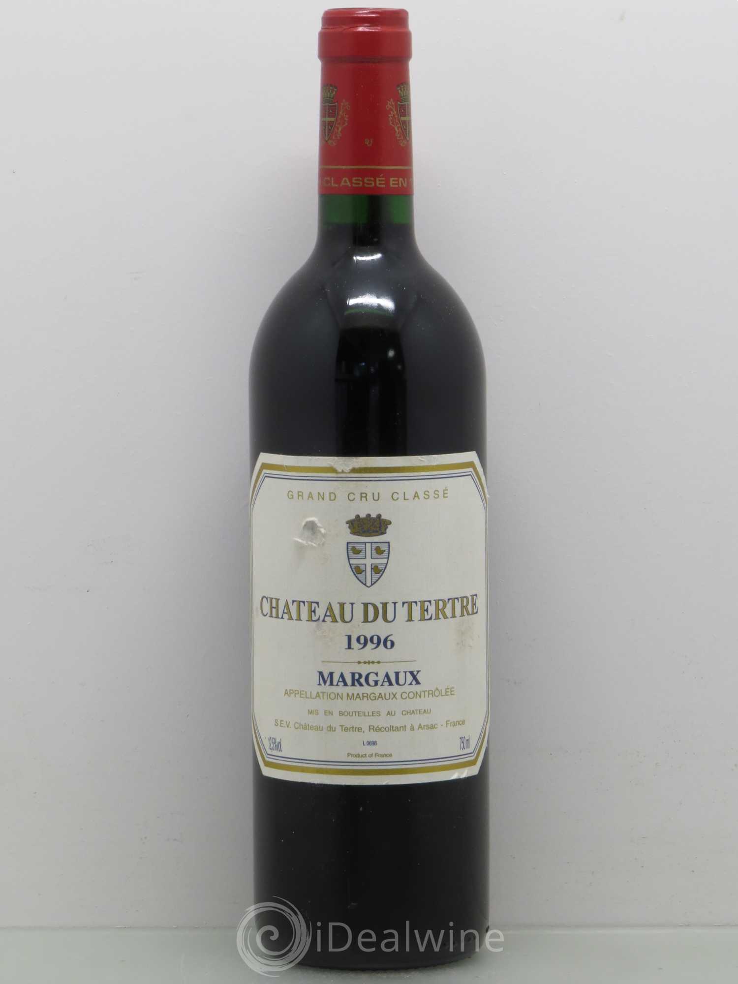 Château du Tertre 5ème Grand Cru Classé 1996 - Lot de 1 bouteille - 0