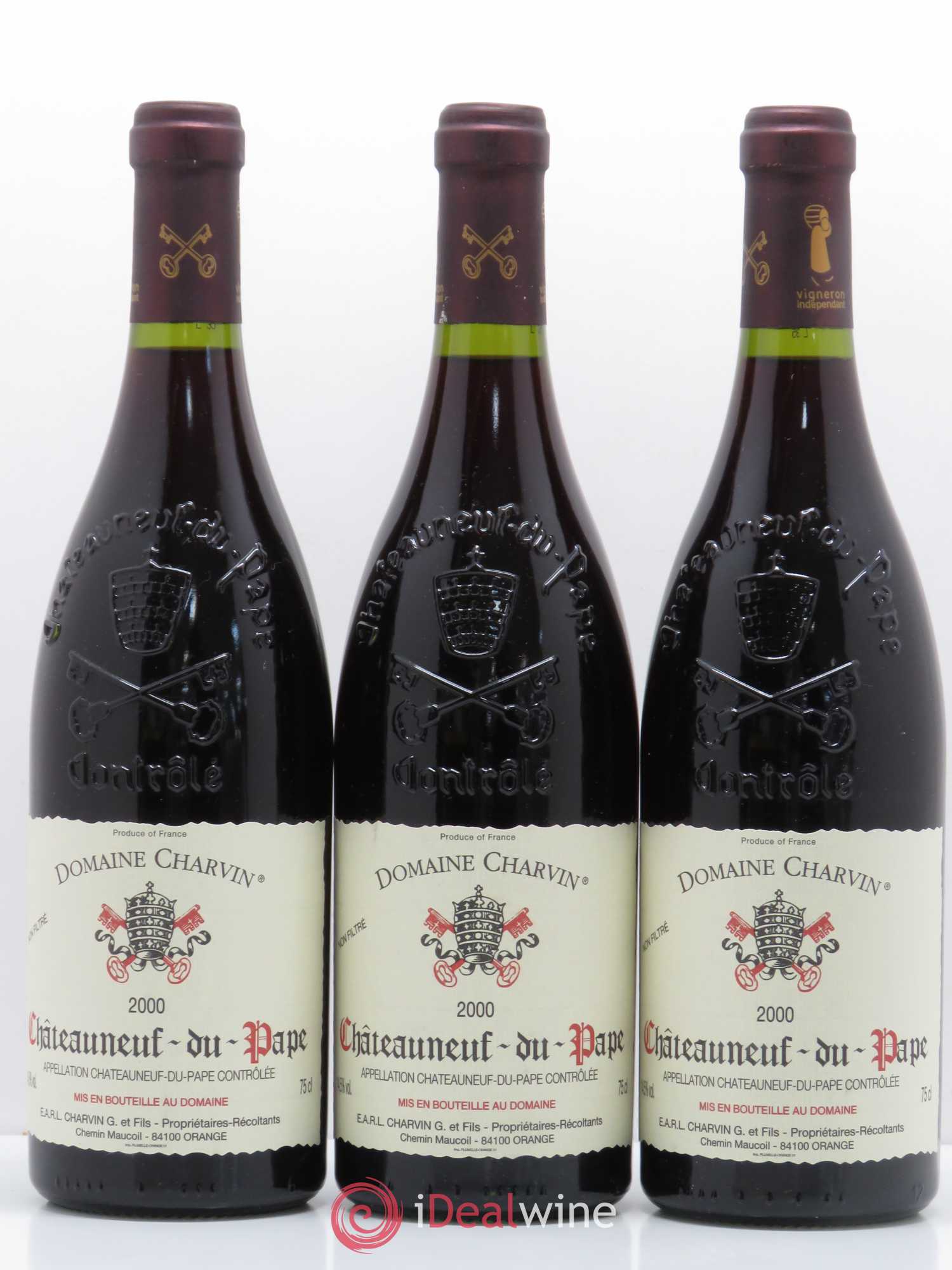 Châteauneuf-du-Pape Charvin (Domaine) 2000 - Lot de 3 bouteilles - 0