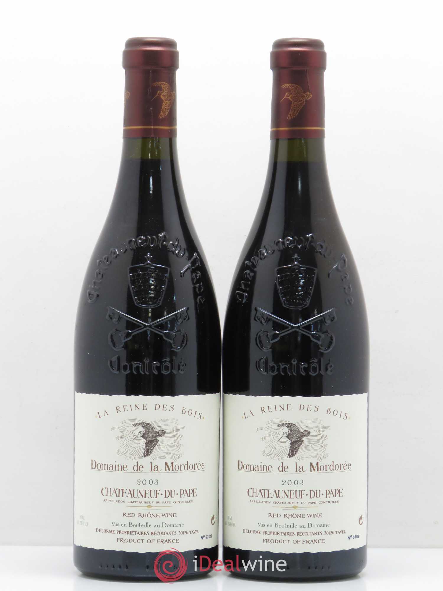 Châteauneuf-du-Pape Cuvée de la Reine des Bois La Mordorée (Domaine de) 2003 - Lot de 2 bouteilles - 0