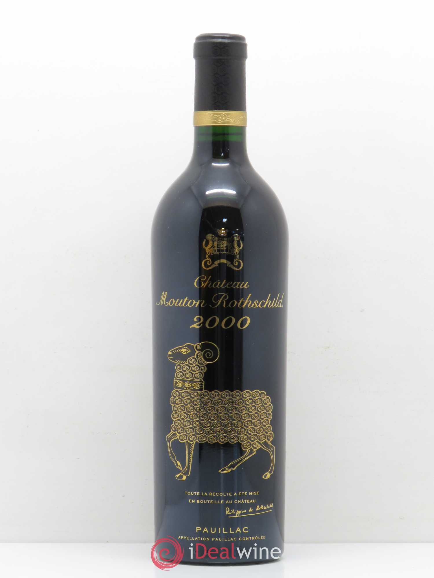 Château Mouton Rothschild 1er Grand Cru Classé 2000 - Lot de 1 bouteille - 0