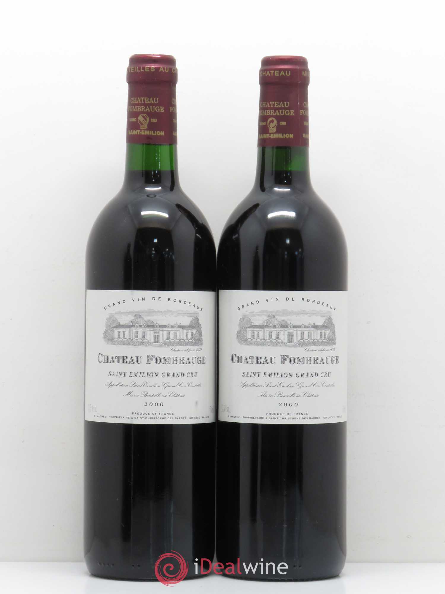 Château Fombrauge Grand Cru Classé 2000 - Lot de 2 bouteilles - 0