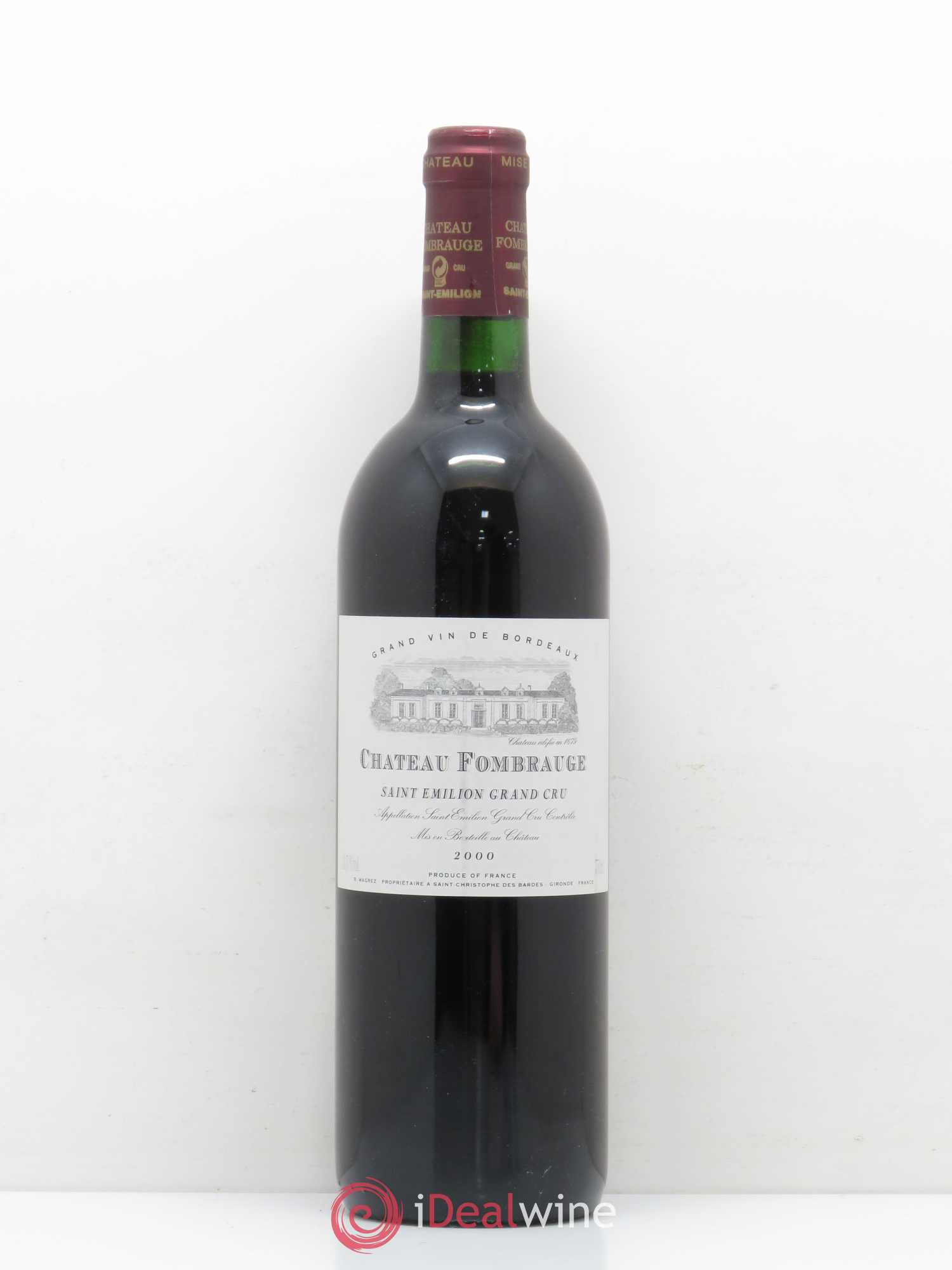 Château Fombrauge Grand Cru Classé 2000 - Lot de 1 bouteille - 0