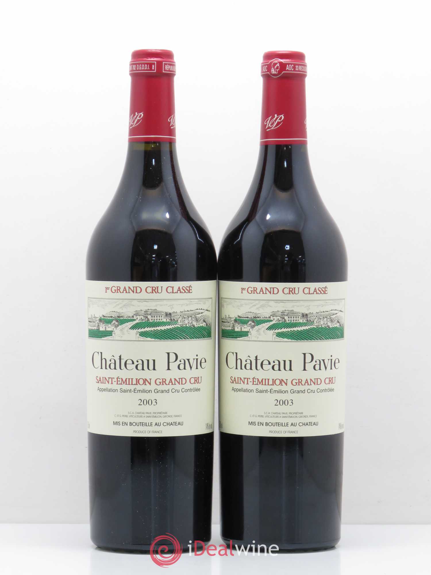Château Pavie 1er Grand Cru Classé A 2003 - Lot de 2 bouteilles - 0