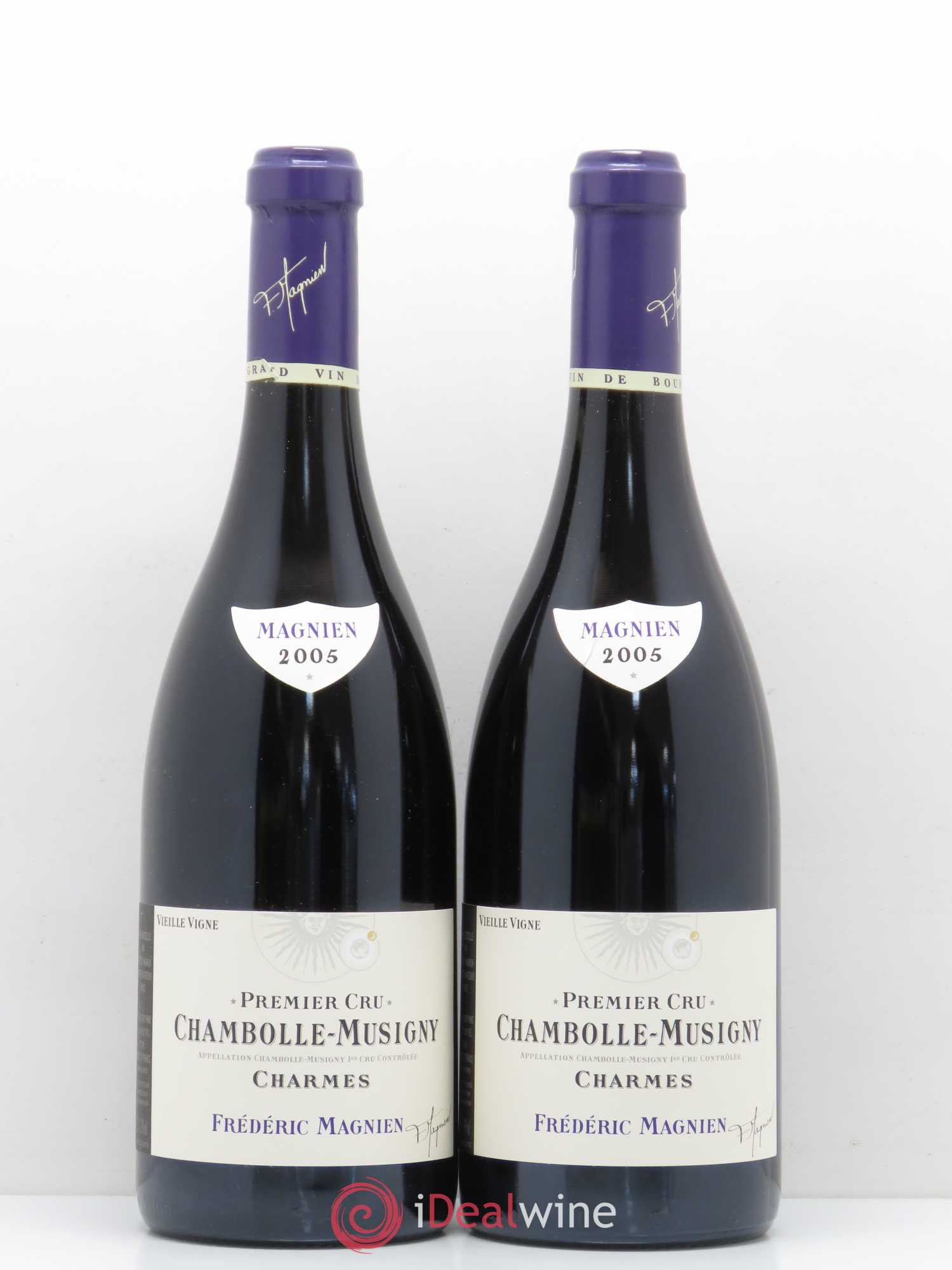 Chambolle-Musigny 1er Cru Les Charmes Vieilles vignes Frédéric Magnien 2005 - Lot de 2 bouteilles - 0
