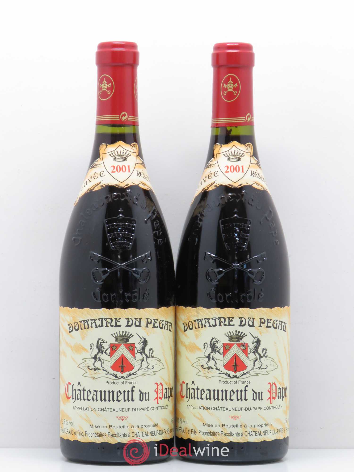 Châteauneuf-du-Pape Domaine du Pégau Cuvée Réservée Paul et Laurence Féraud 2001 - Lot de 2 bouteilles - 0