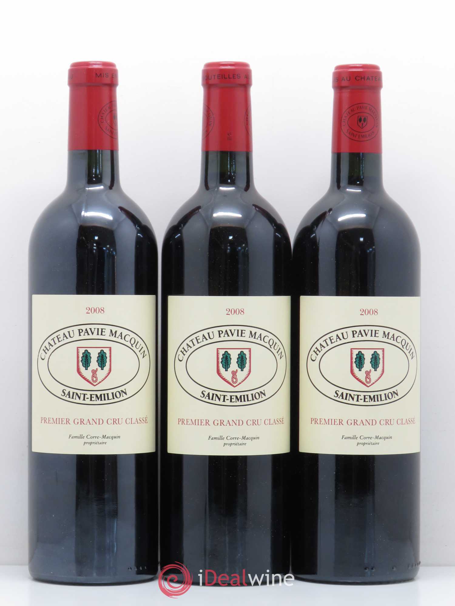 Château Pavie Macquin 1er Grand Cru Classé B 2008 - Lot de 3 bouteilles - 0