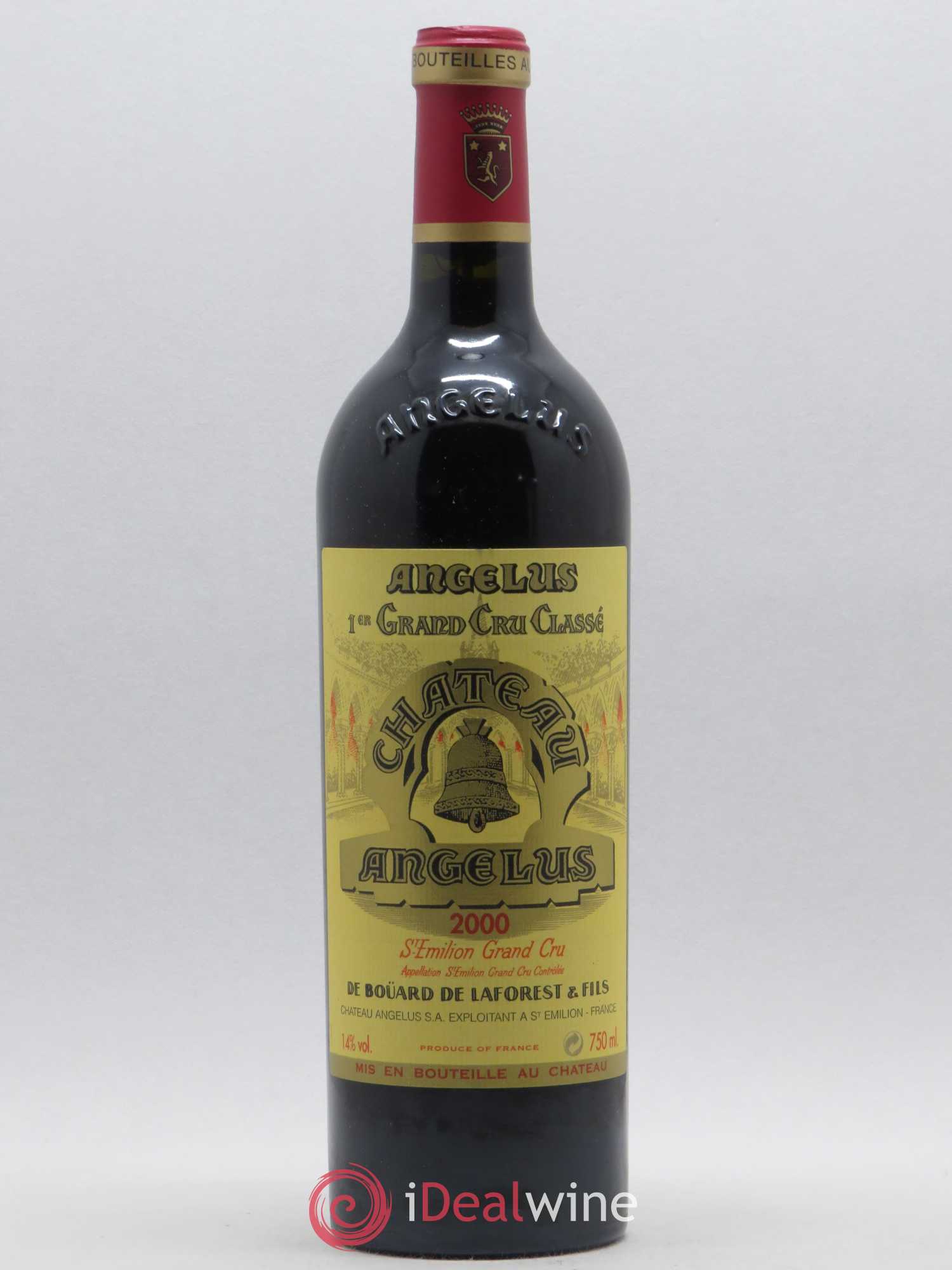 Château Angélus 1er Grand Cru Classé A 2000 - Lot de 1 bouteille - 0