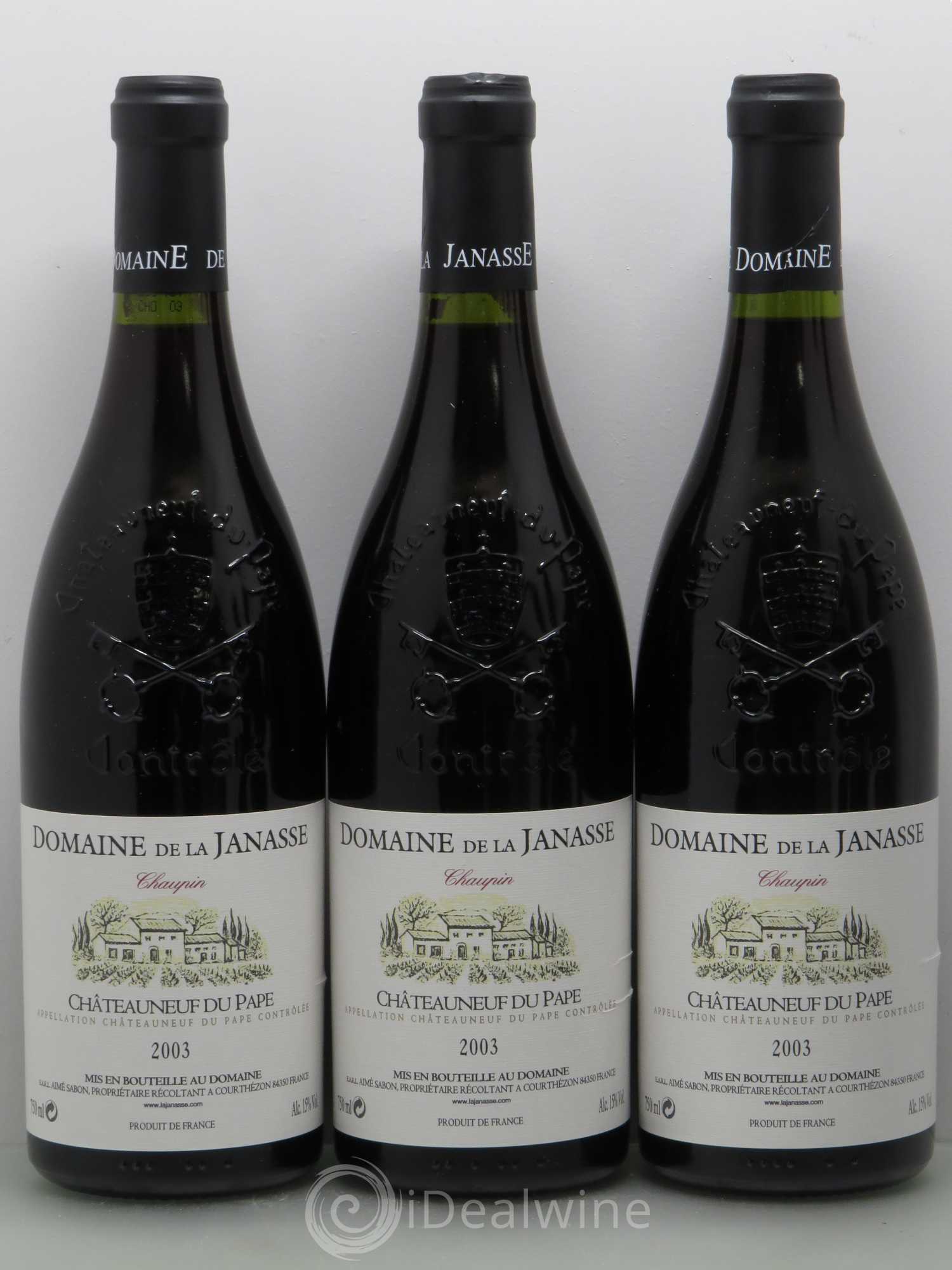 Châteauneuf-du-Pape Cuvée Chaupin La Janasse (Domaine de) 2003 - Lot de 6 bouteilles - 1
